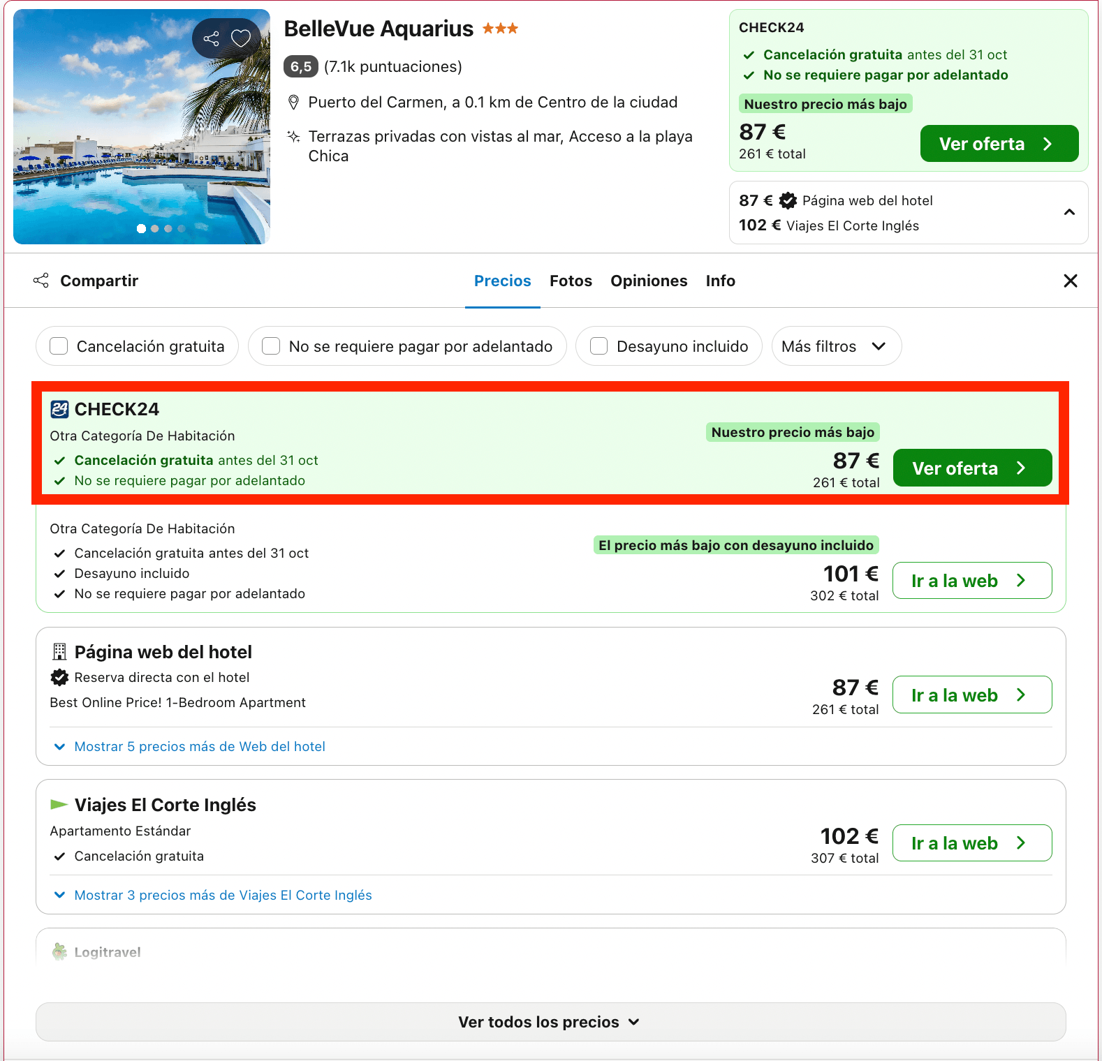 Vuelos a Lanzarote + 3 noches en un aparthotel con vistas al mar desde 167€ p.p.