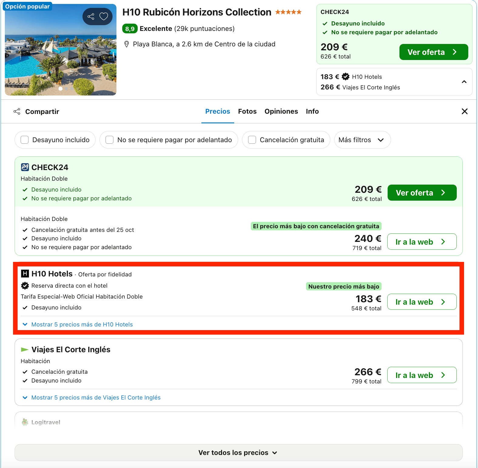 Octubre de lujo en Lanzarote: impresionante hotel 5* desde 91€ p.p./noche