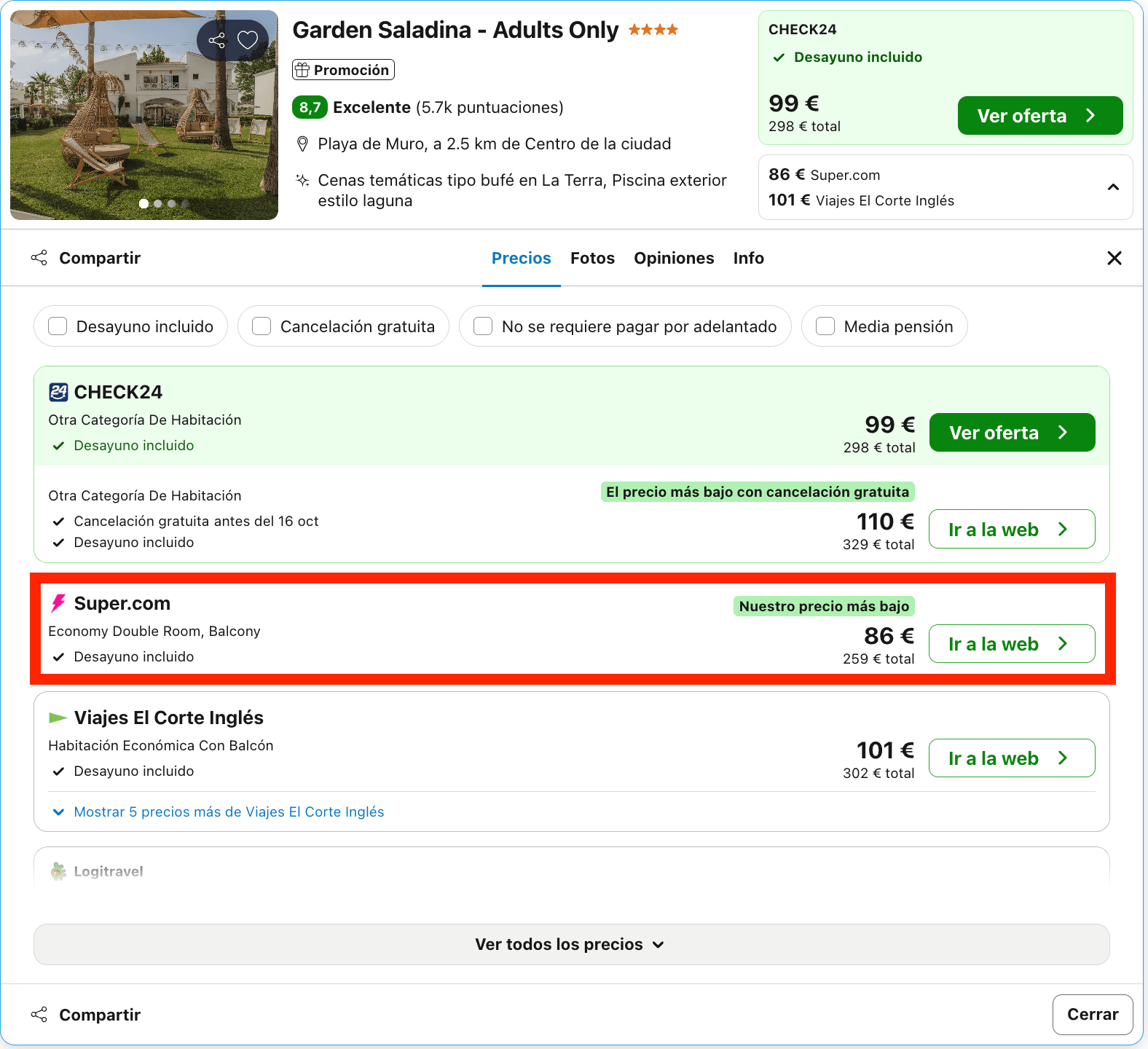 Hotel 4* solo adultos a orillas de la paradisíaca Playa de Muro desde 43€ p.p./noche