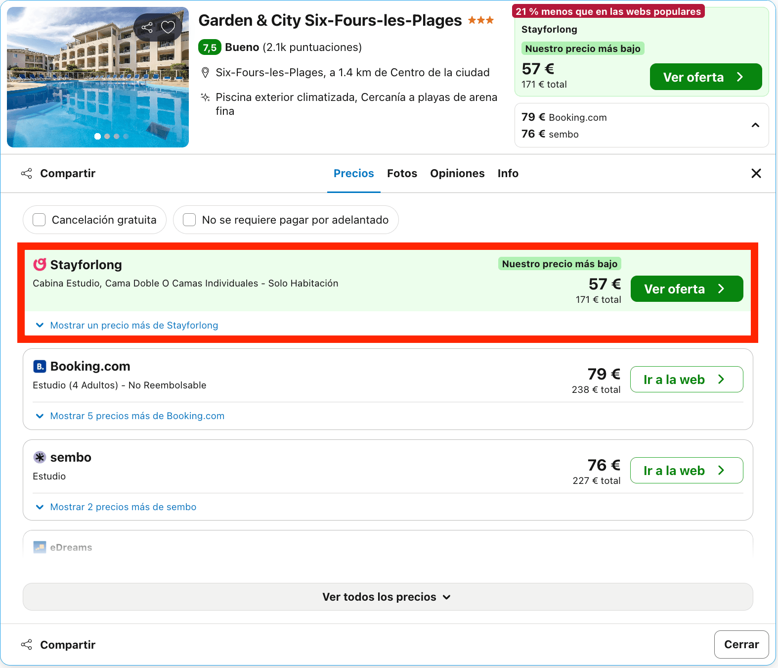 Octubre en un acogedor aparthotel de la Costa Azul desde 28€ p.p./noche