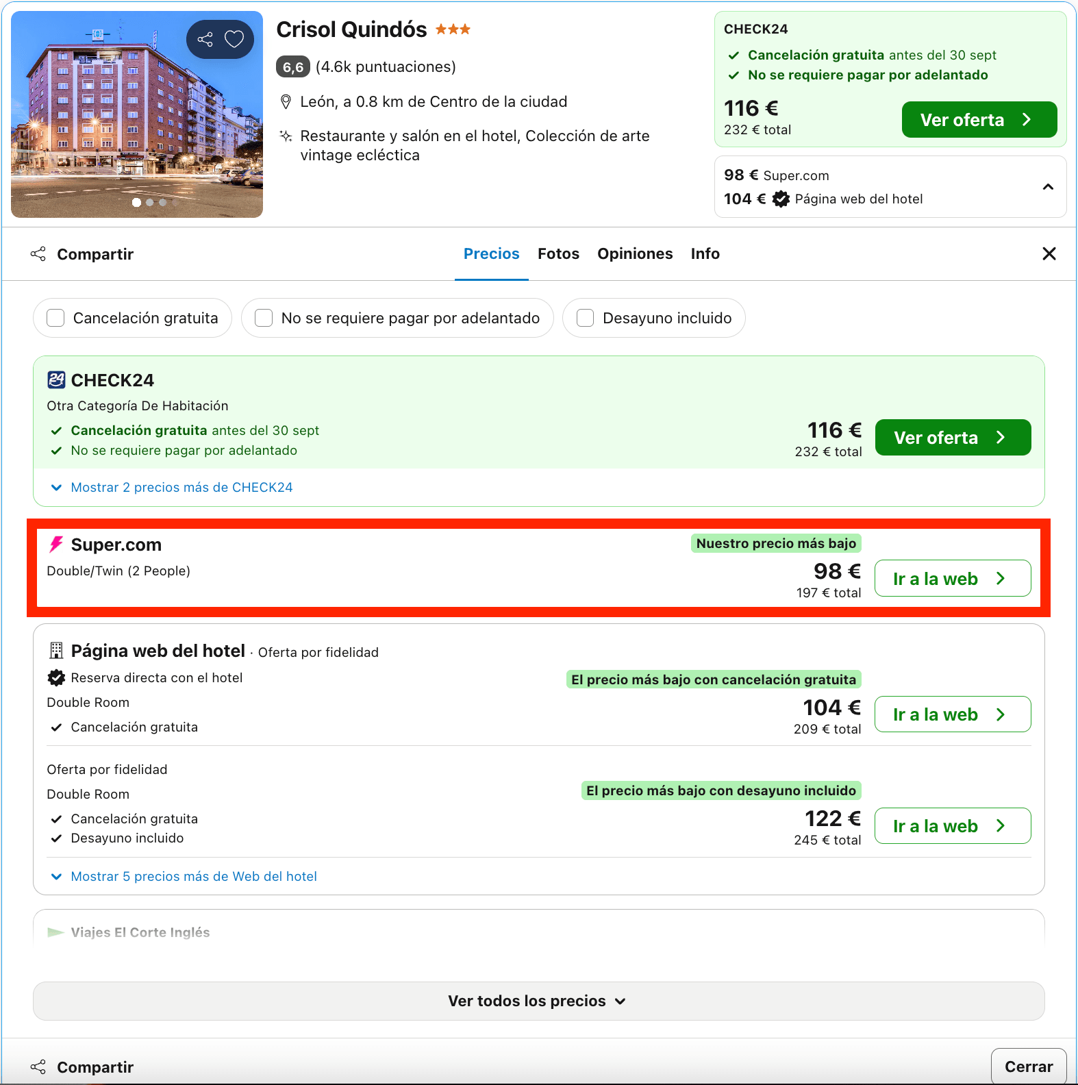 Fin de semana en León: hotel ecléctico con obras de arte originales desde 49€ p.p./noche