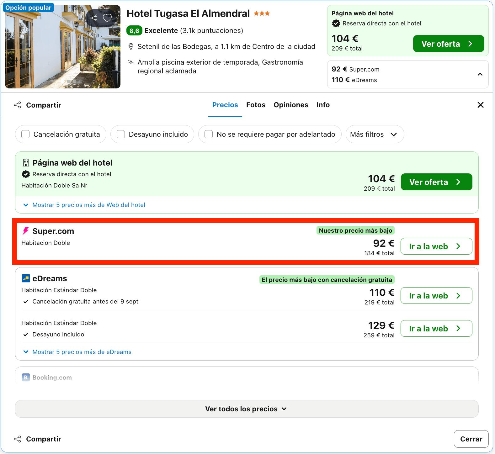 Escapada de última hora a la Ruta de los Pueblos Blancos de Cádiz: encantador hotel en Setenil de las Bodegas desde 46€ p.p./noche