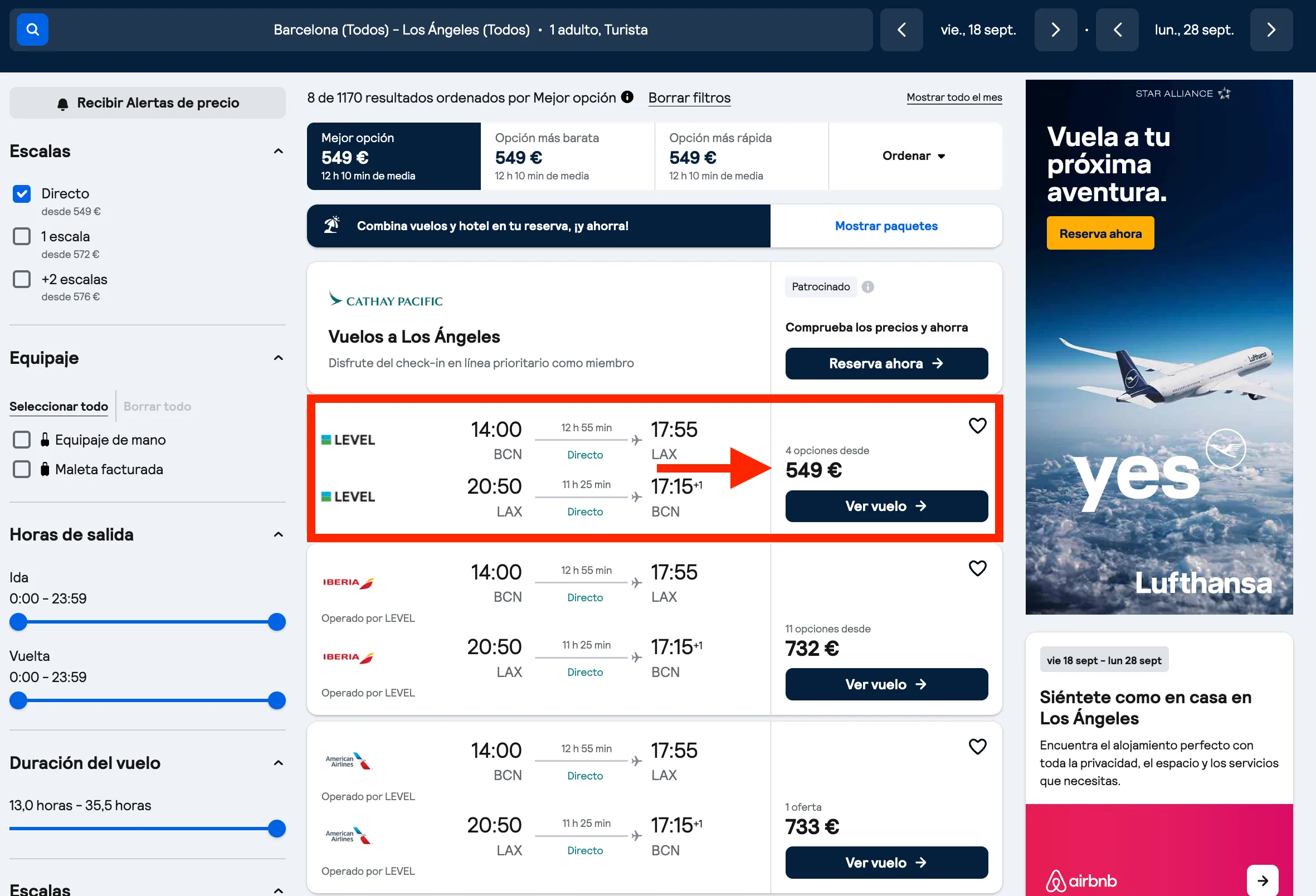 Septiembre en Los Ángeles: vuelos directos desde solo 549€ ida y vuelta