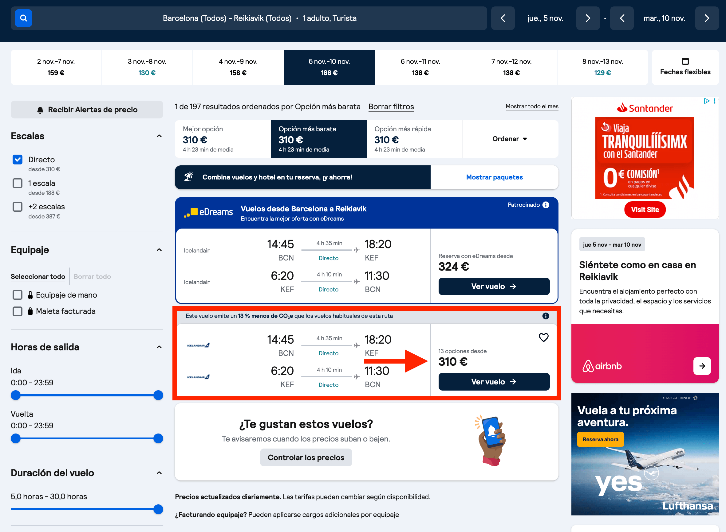 Islandia: vuelos directos desde 310€ ida y vuelta; cabaña de madera por 30€