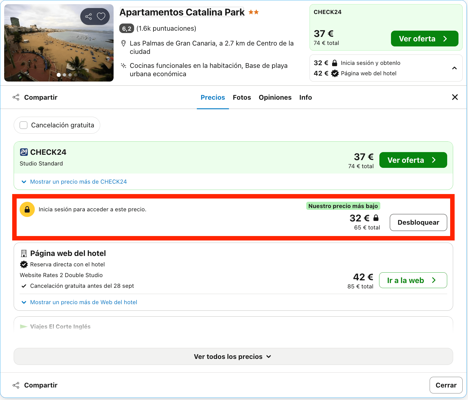 Fin de semana en Las Palmas de Gran Canaria: acogedor aparthotel desde 16€ p.p./noche