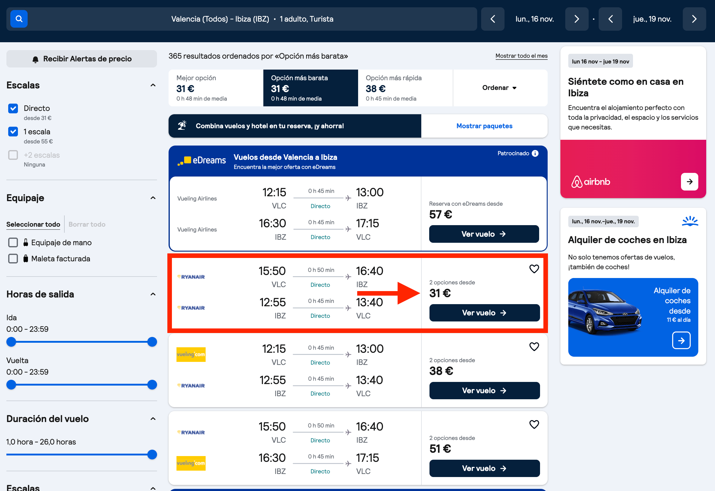Vuelos a Ibiza + 3 noches en una de las zonas turísticas más importantes de la isla desde 234€ p.p.