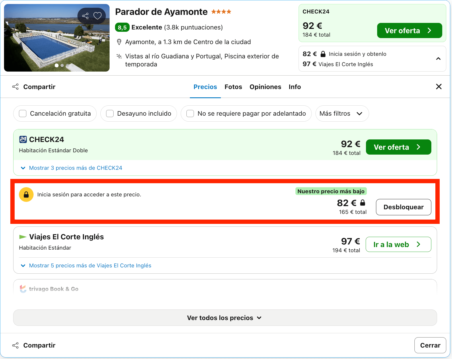 Parador sobre las ruinas de un castillo romano en la frontera con Portugal desde 41€ p.p./noche