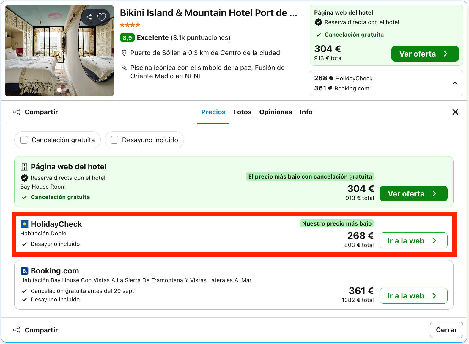 Impresionante hotel 4* en el Port de Sóller (Mallorca) solo para adultos desde 134€ p.p./noche