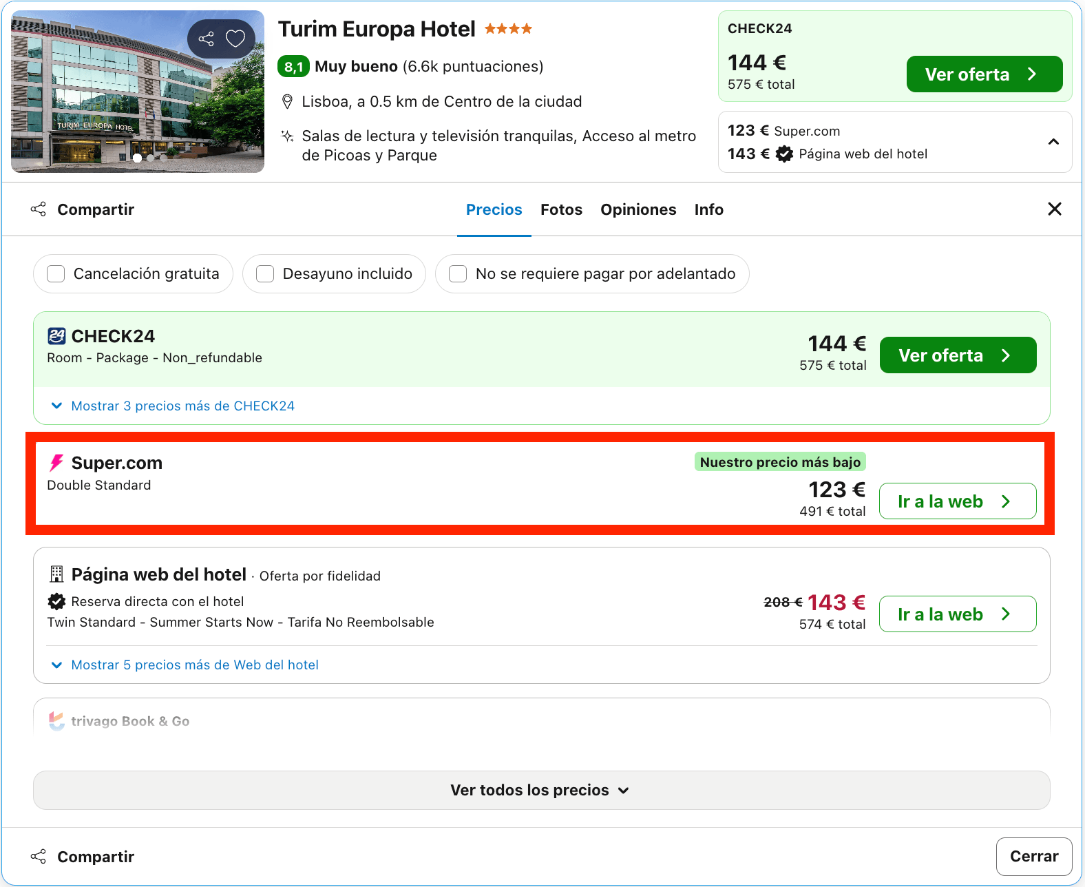 Vuelos a Lisboa + 4 noches en un hotel 4* desde 275€ p.p.