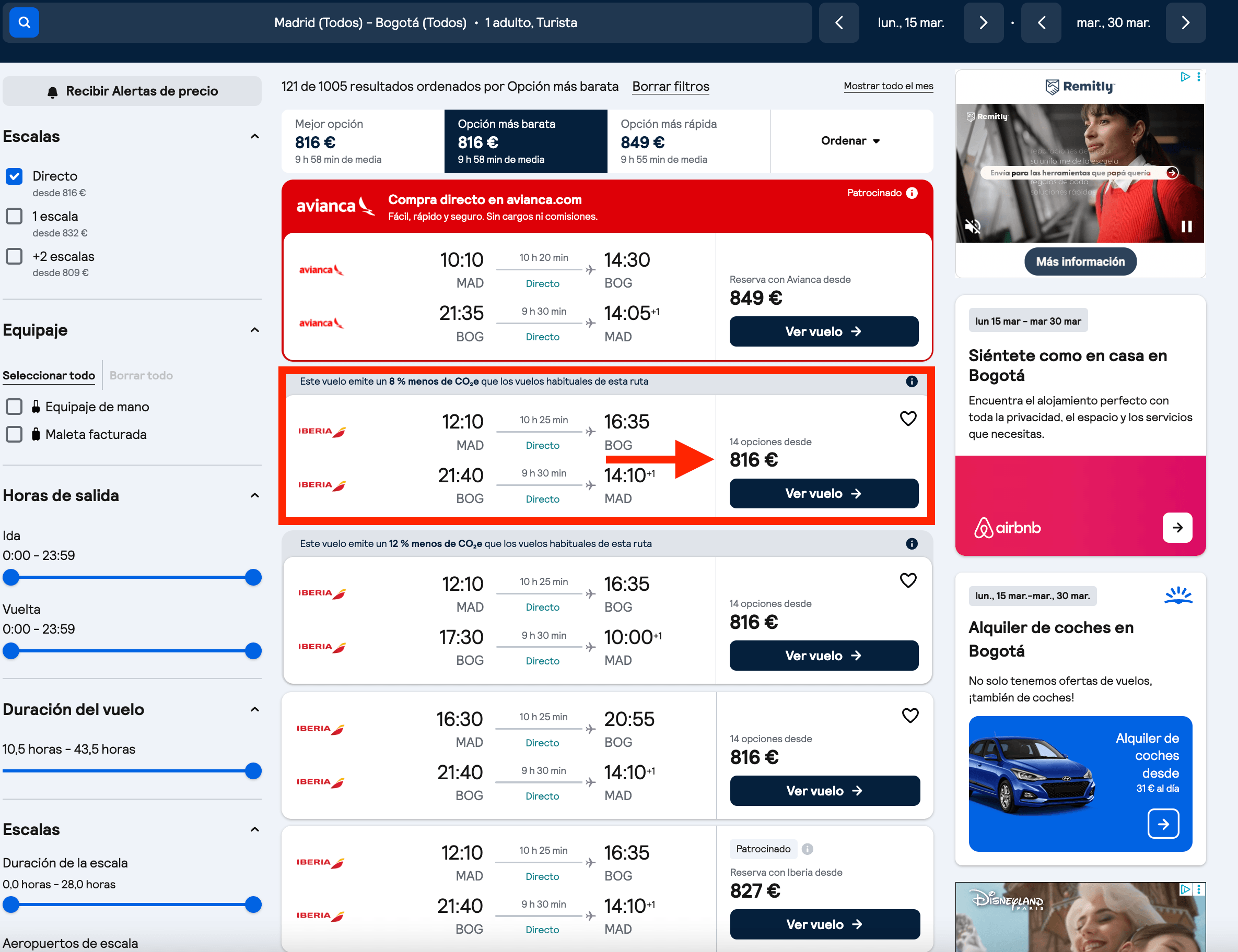 Vuelos directos a Colombia desde solo 816€ ida y vuelta
