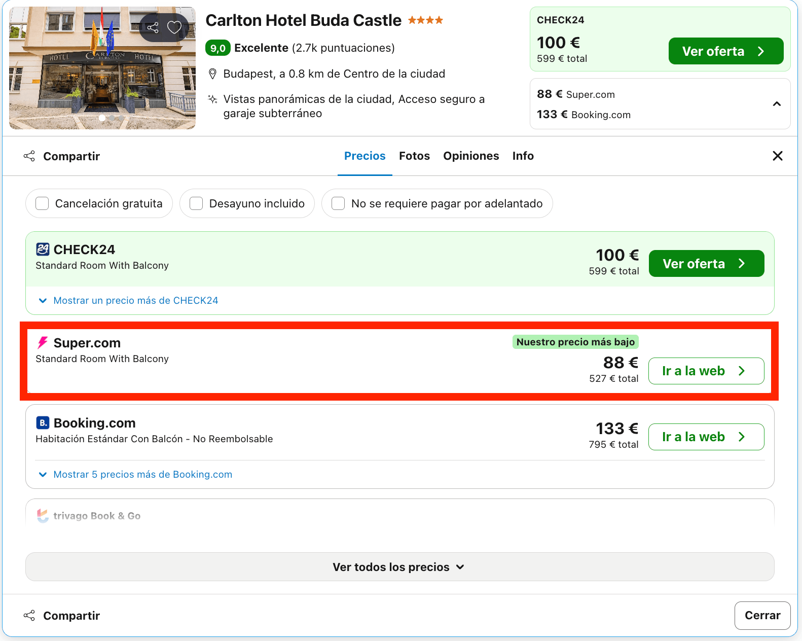 Vuelos a Budapest + 6 noches en un fabuloso hotel 4* desde 321€ p.p.