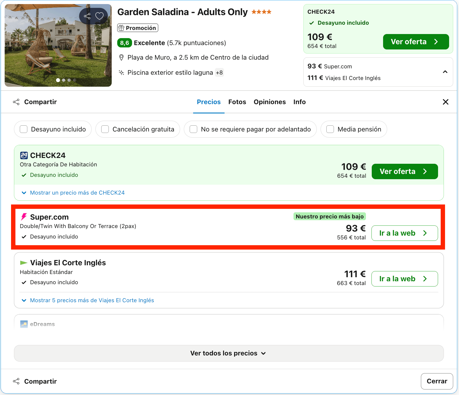 Escapada solo para adultos: hotel 4* en una de las zonas más exclusivas de Mallorca desde 46€ p.p./noche