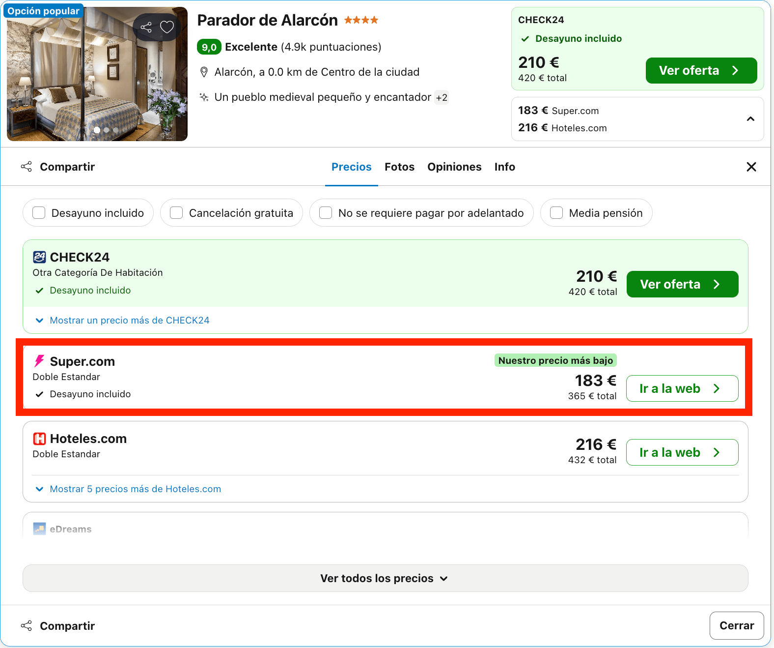 Parador ubicado en un castillo con más de 13 siglos de historia desde 91€ p.p./noche