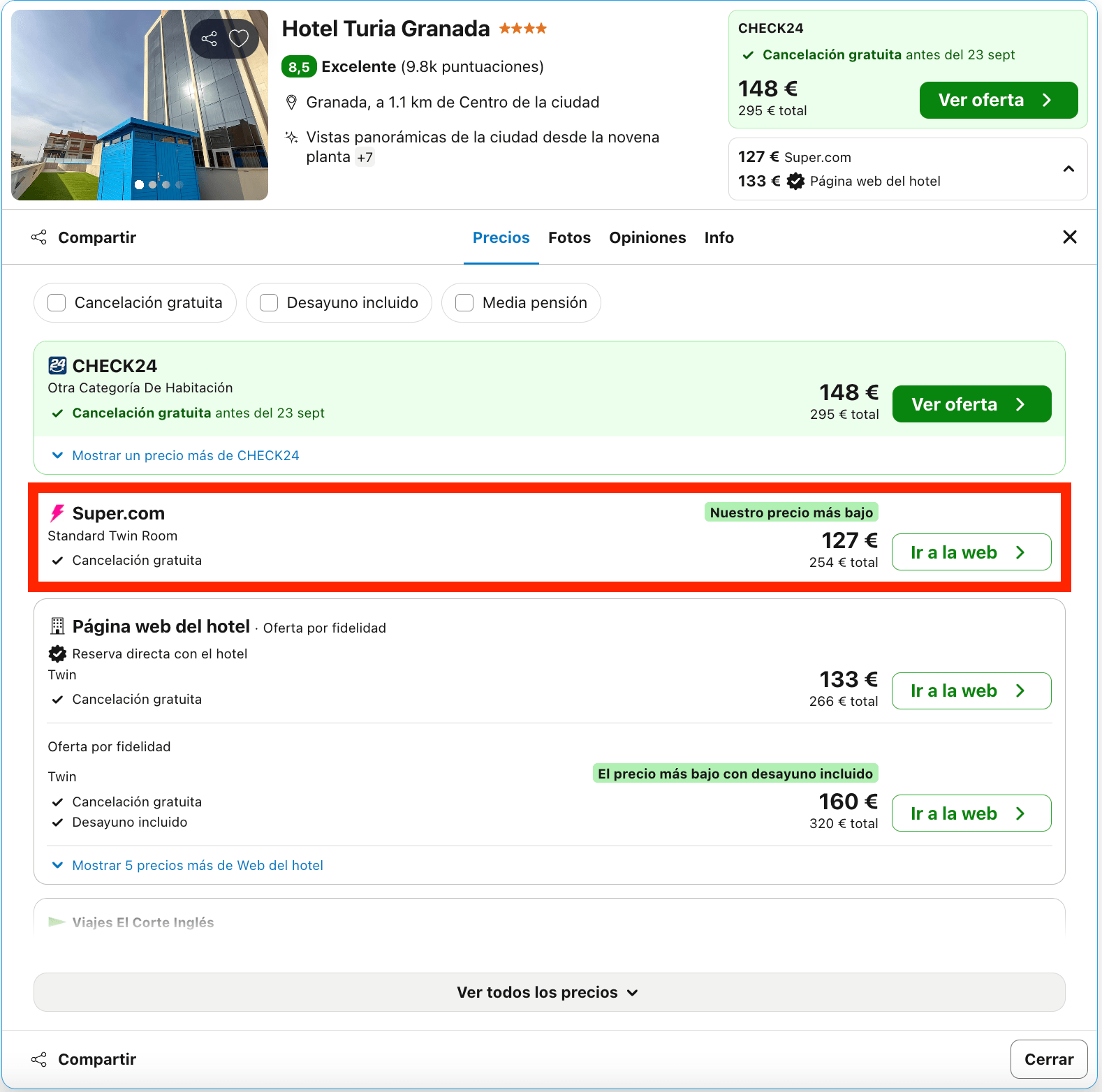 Fin de semana en Granada: hotel 4* de diseño en el centro desde 63€ p.p./noche