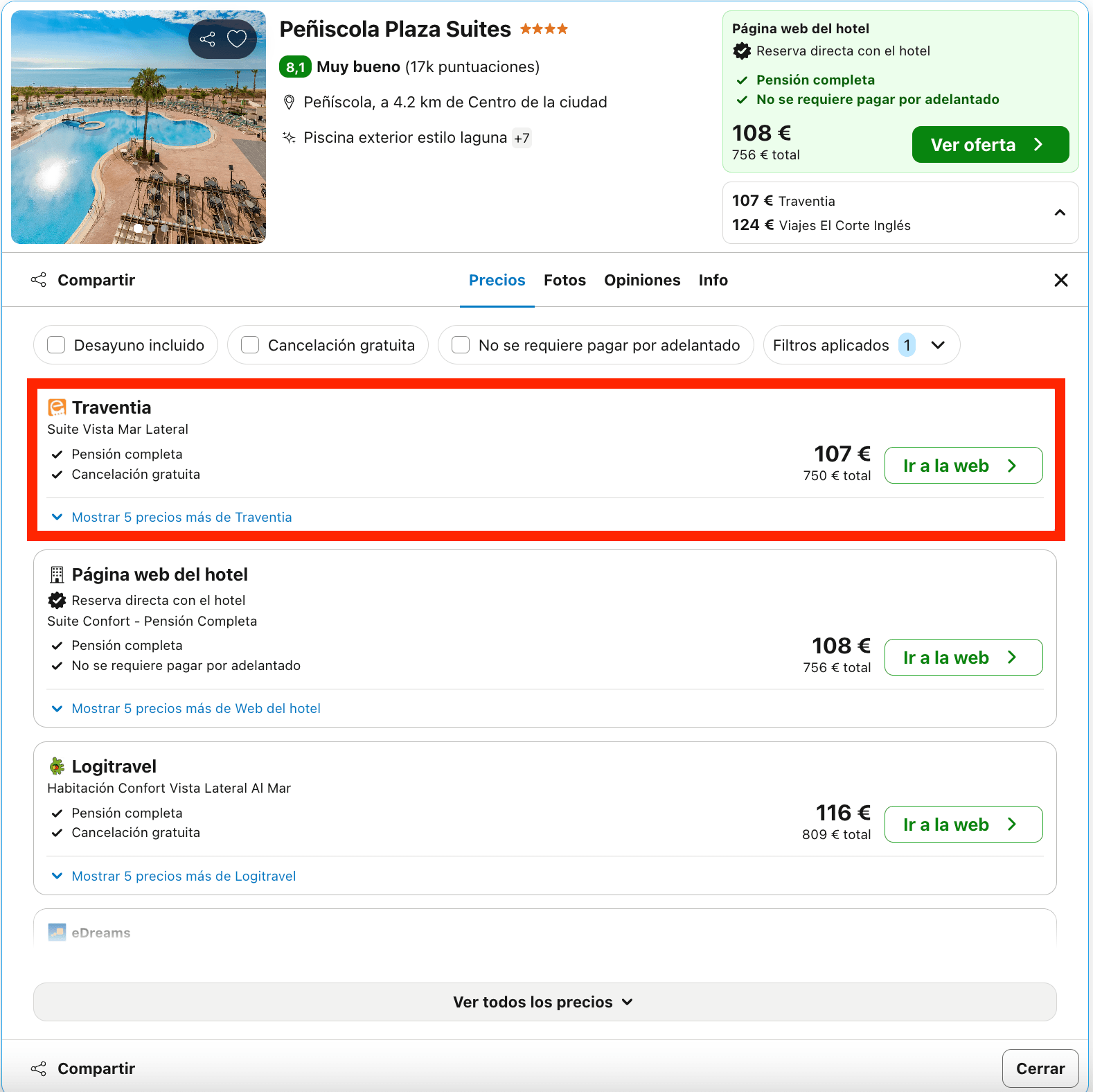 Vacaciones en Peñíscola: 7 noches en la playa con pensión completa desde 375€ p.p.