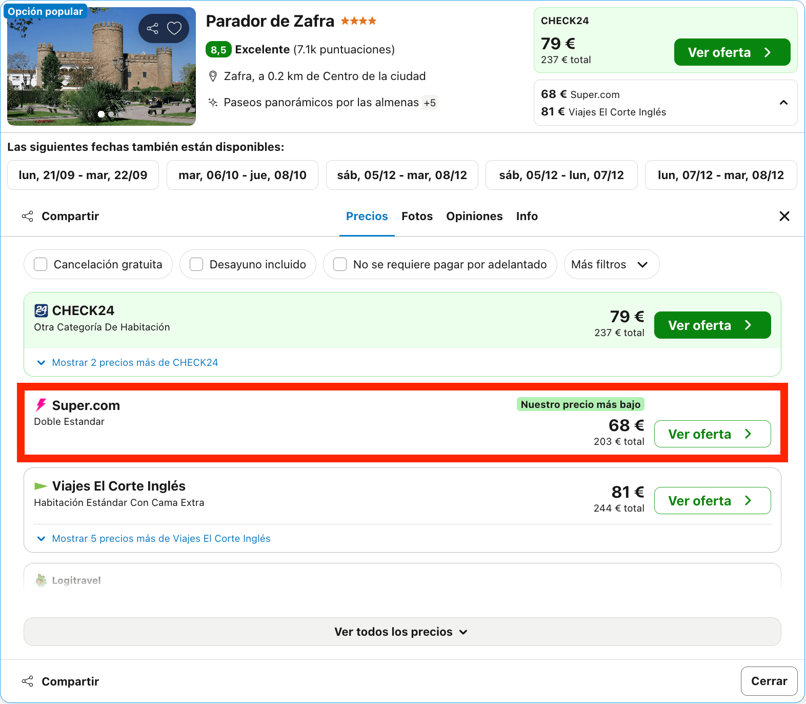 Impresionante castillo-palacio del siglo XV convertido en un lujoso Parador desde 34€ p.p./noche