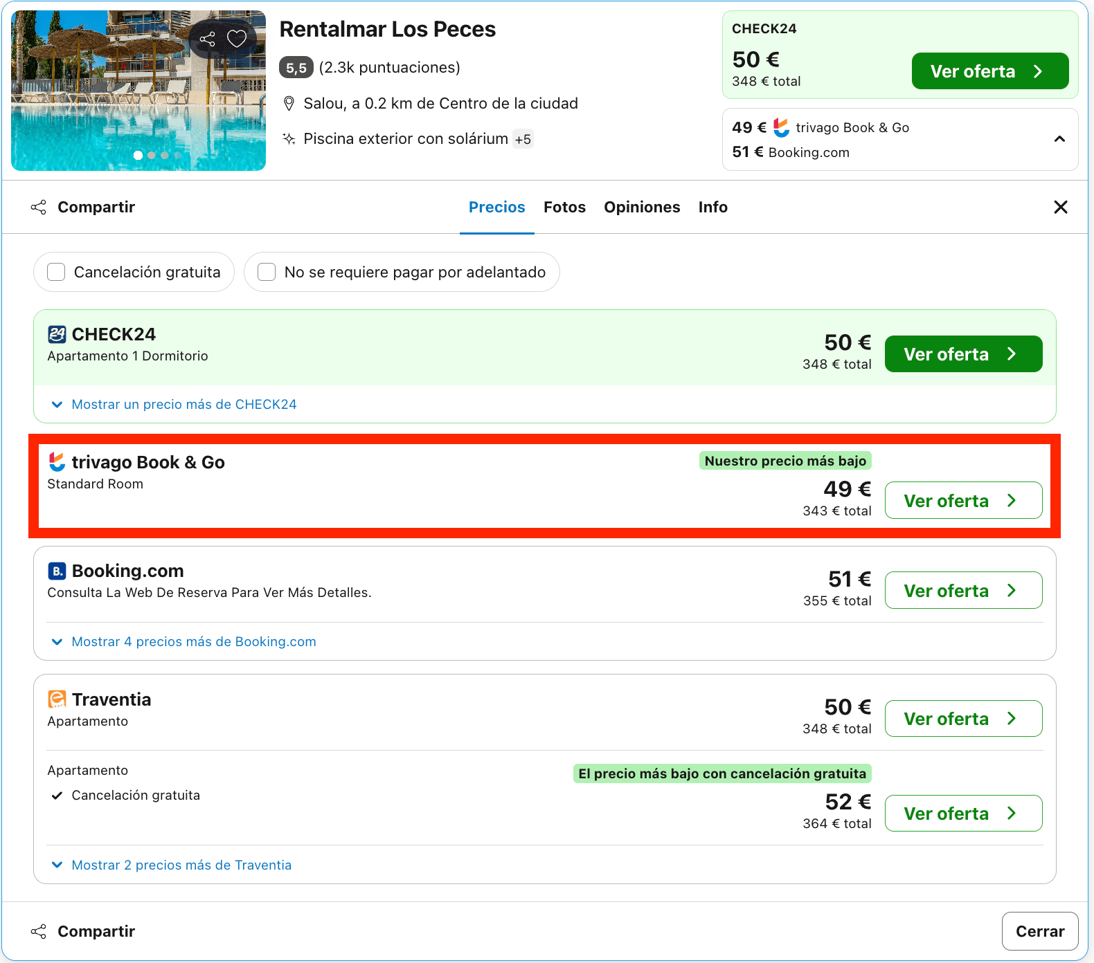 Vacaciones en Salou: 7 noches en un aparthotel con piscina y minigolf desde 171€ p.p.