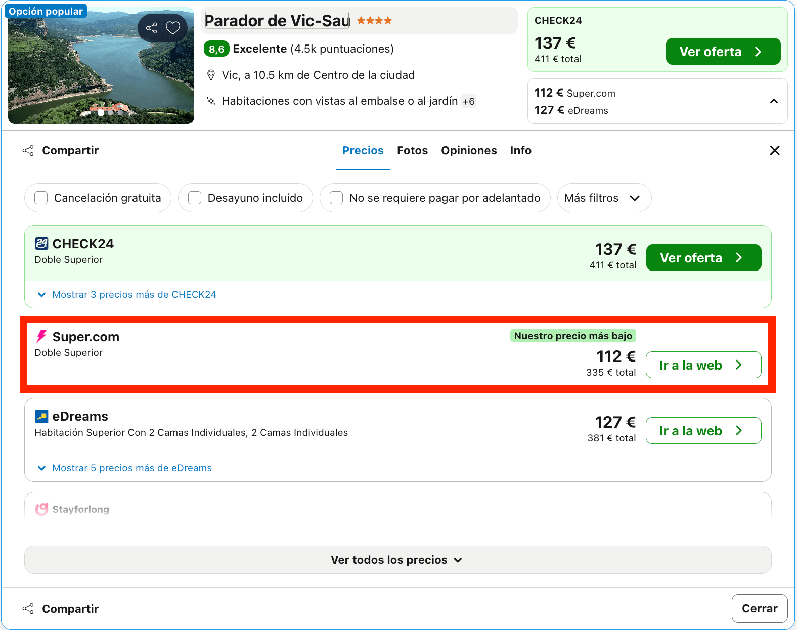 Parador ubicado sobre una antigua masía catalana en mitad de la sierra desde 56€ p.p./noche