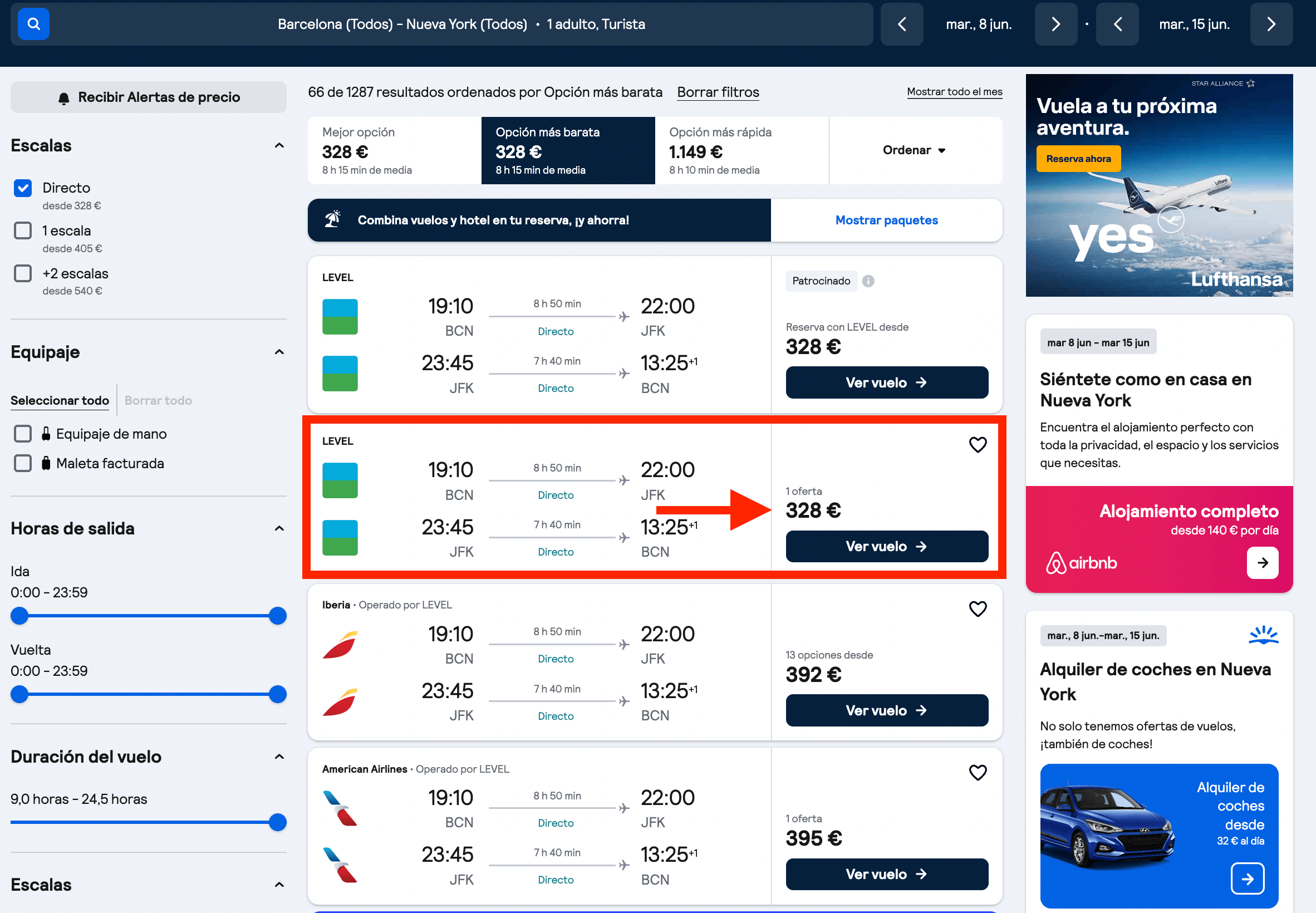 Principio de verano en Nueva York: vuelos directos por 328€ ida y vuelta