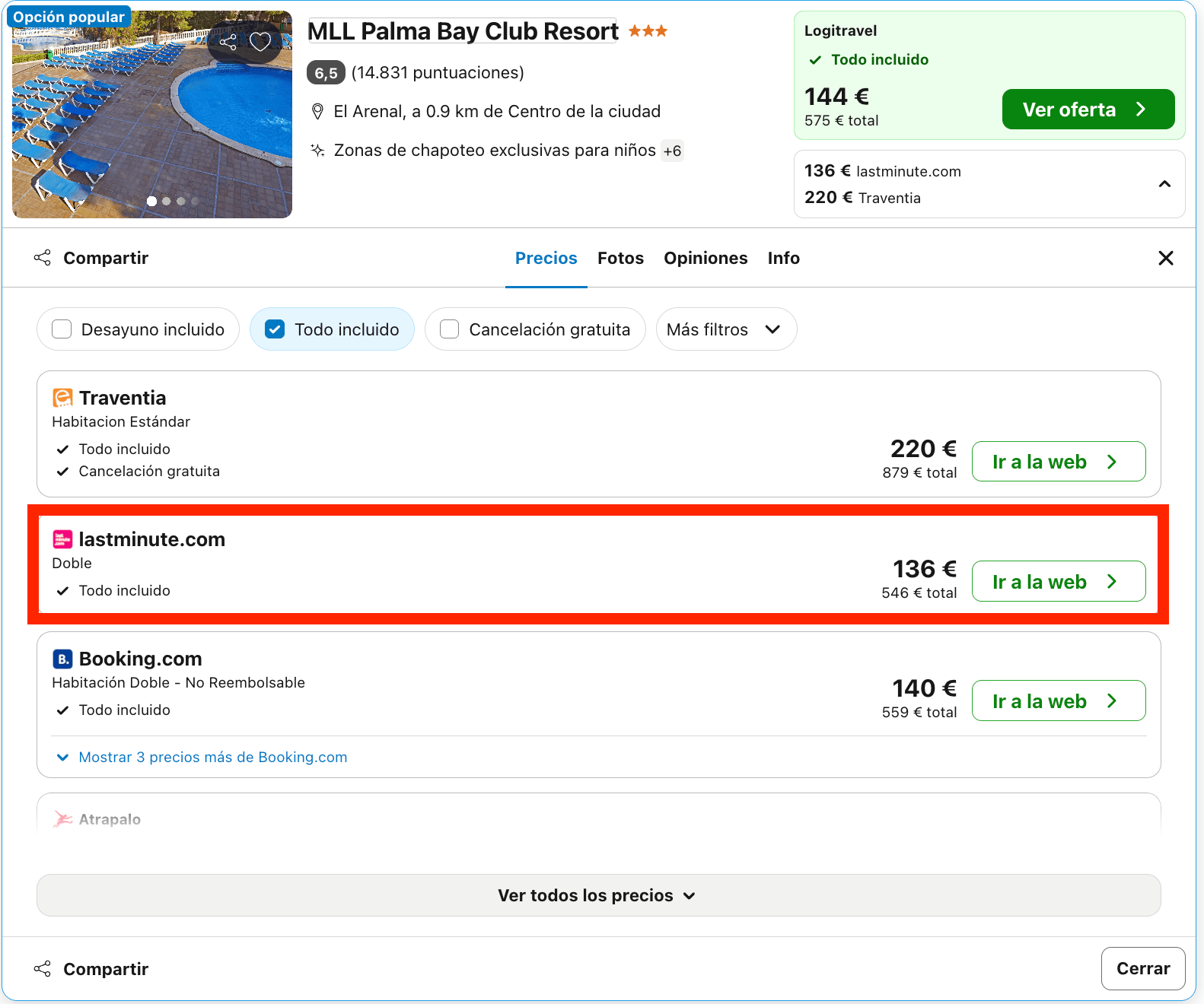 Puente de octubre en Mallorca: acogedor resort con todo incluido desde 68€ p.p./noche
