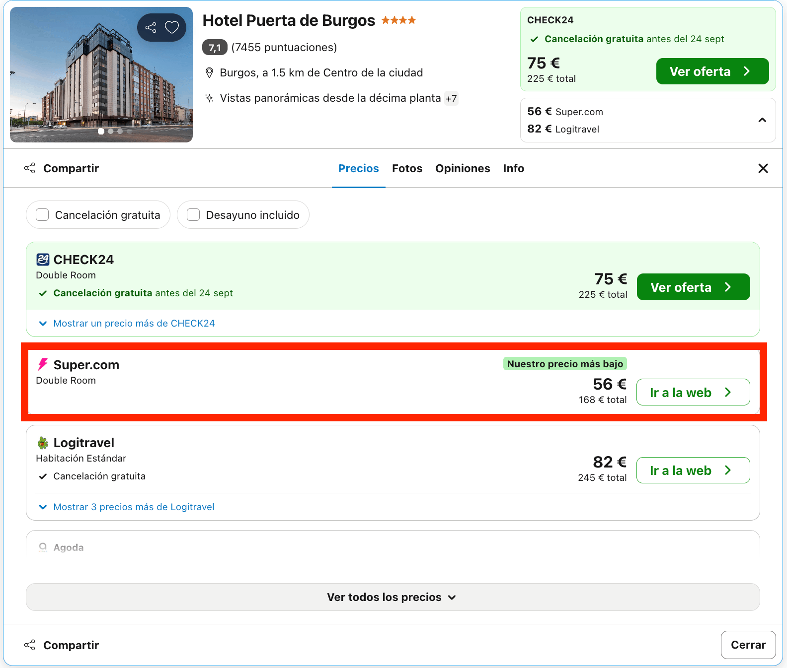 Escapada de última hora: hotel 4* en Burgos desde 28€ p.p./noche