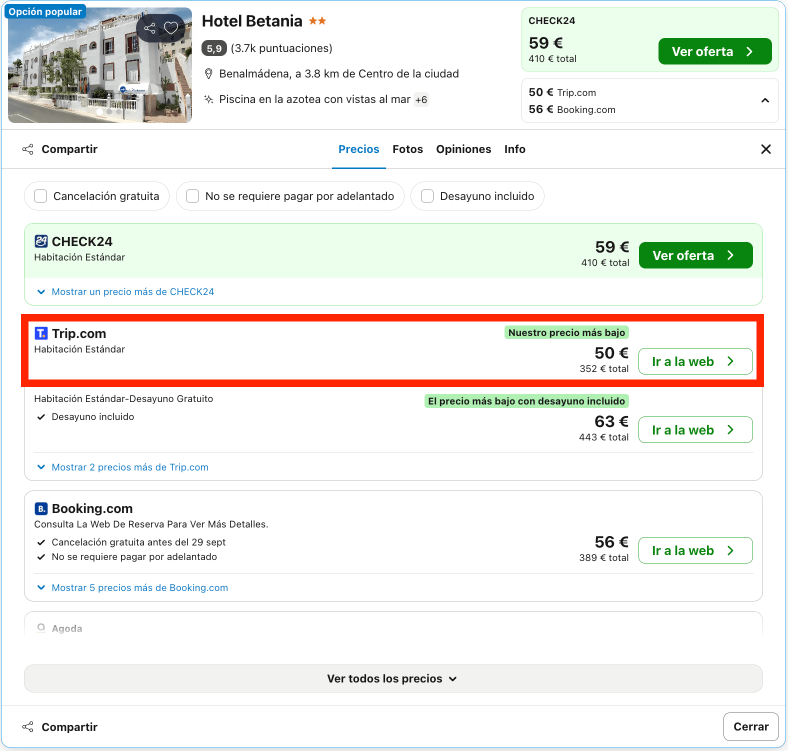 Vacaciones en la Costa del Sol: 7 noches en un hotel cerca de la playa desde 176€ p.p.