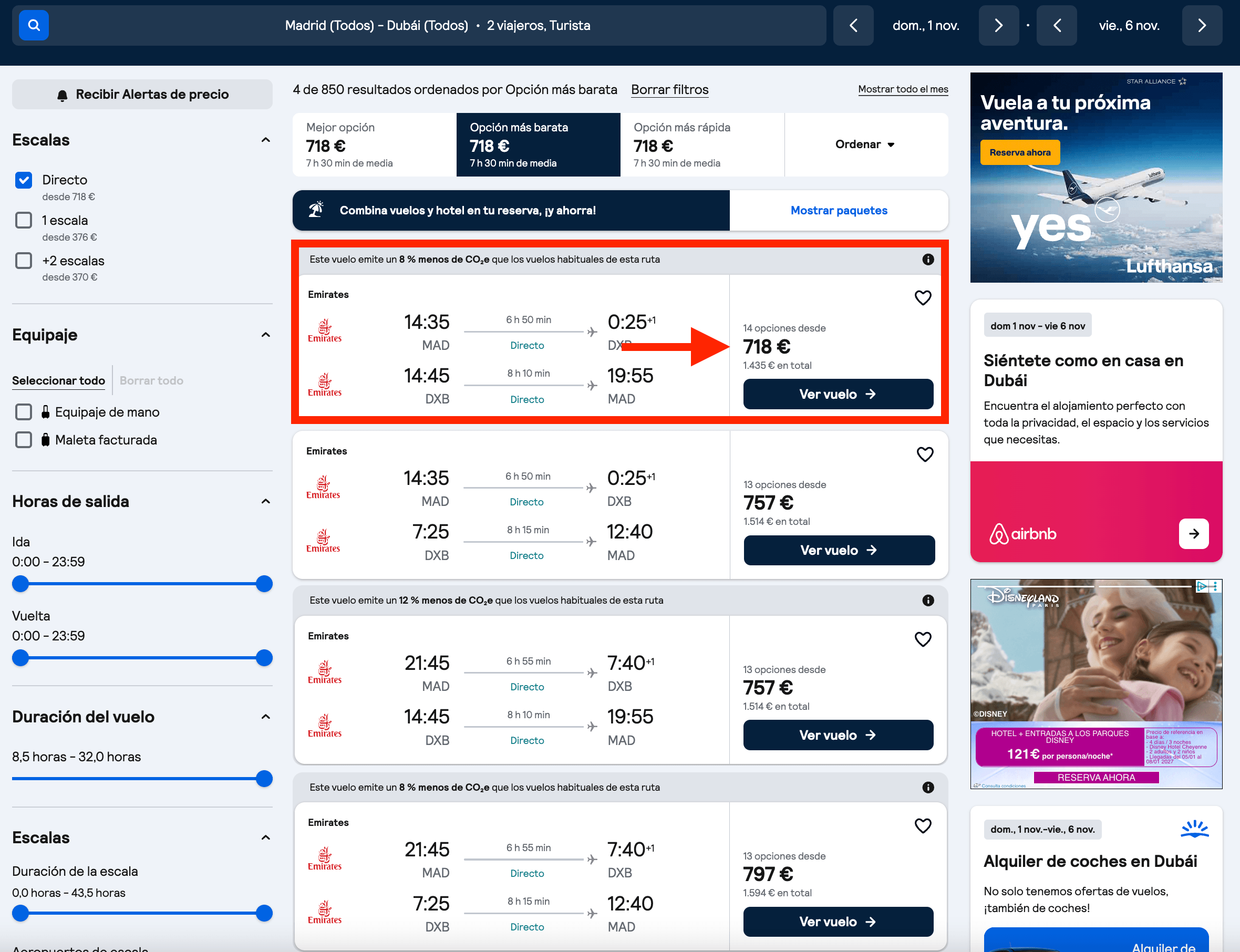 Dubái: vuelos directos con Emirates + 5 noches en un hotelazo 5* desde 980€ p.p.