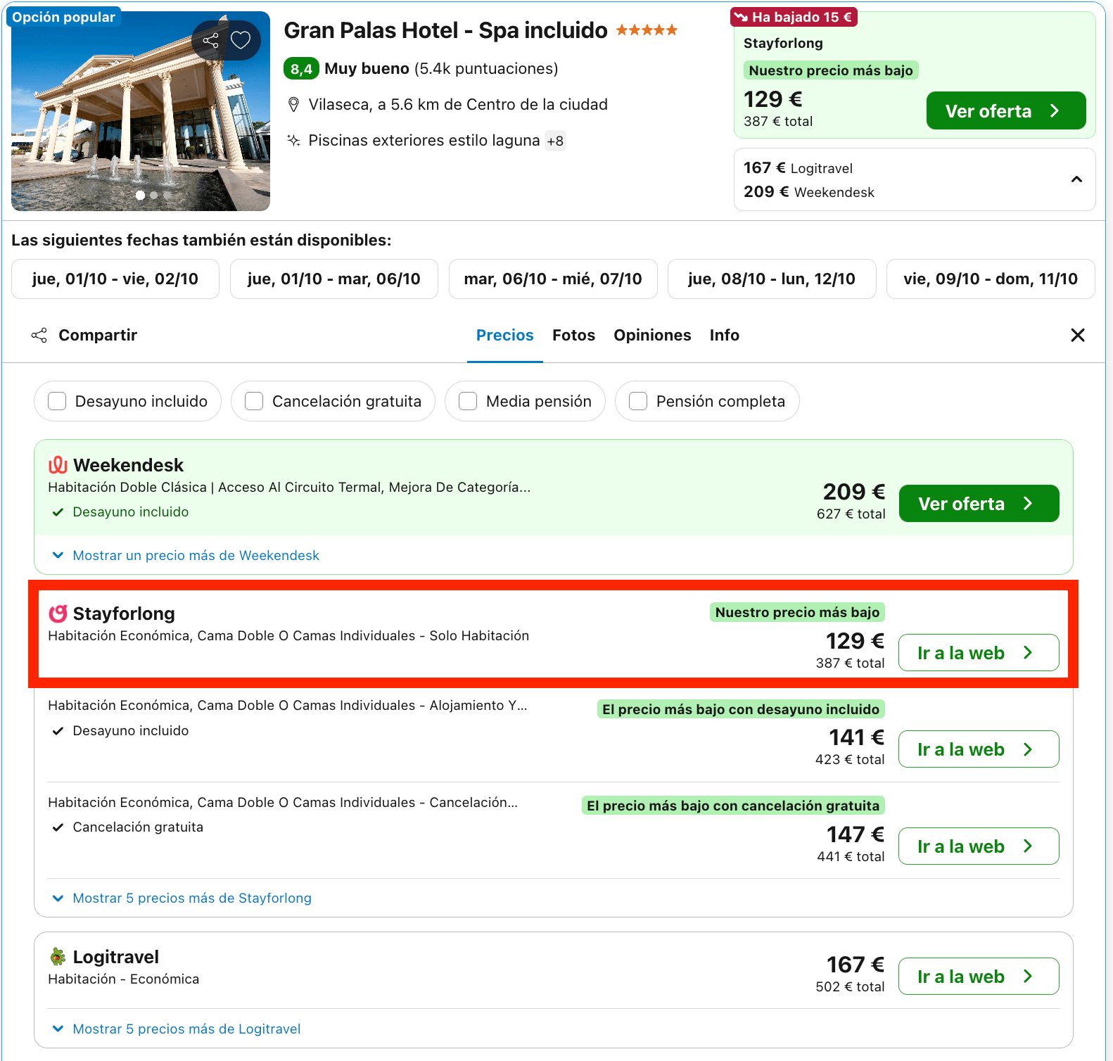 Escapada de lujo en la Costa Dorada: hotel 5* con spa desde 64€ p.p./noche