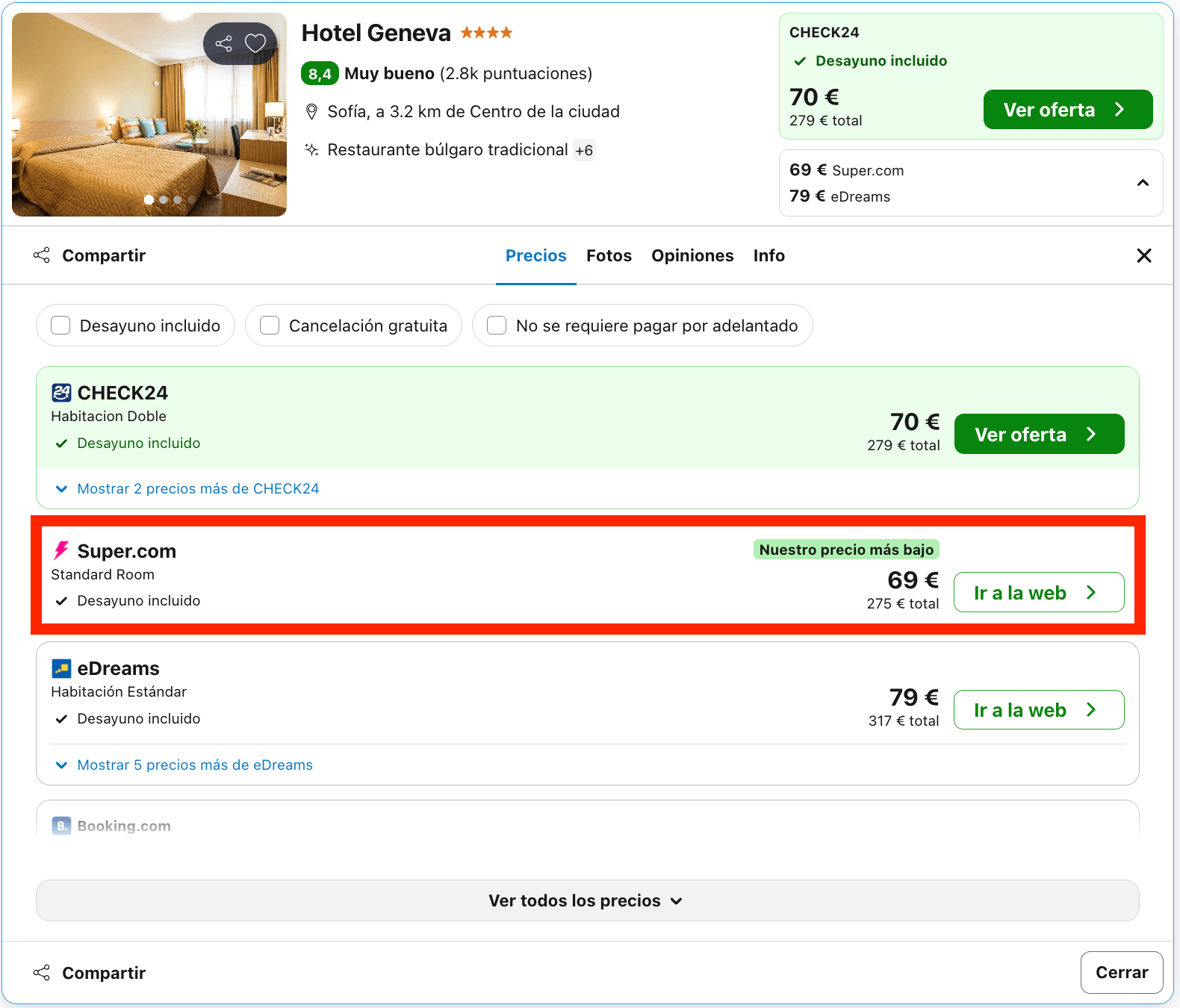 Vuelos a Sofía + 4 noches en un hotel 4* desde 191€ p.p.
