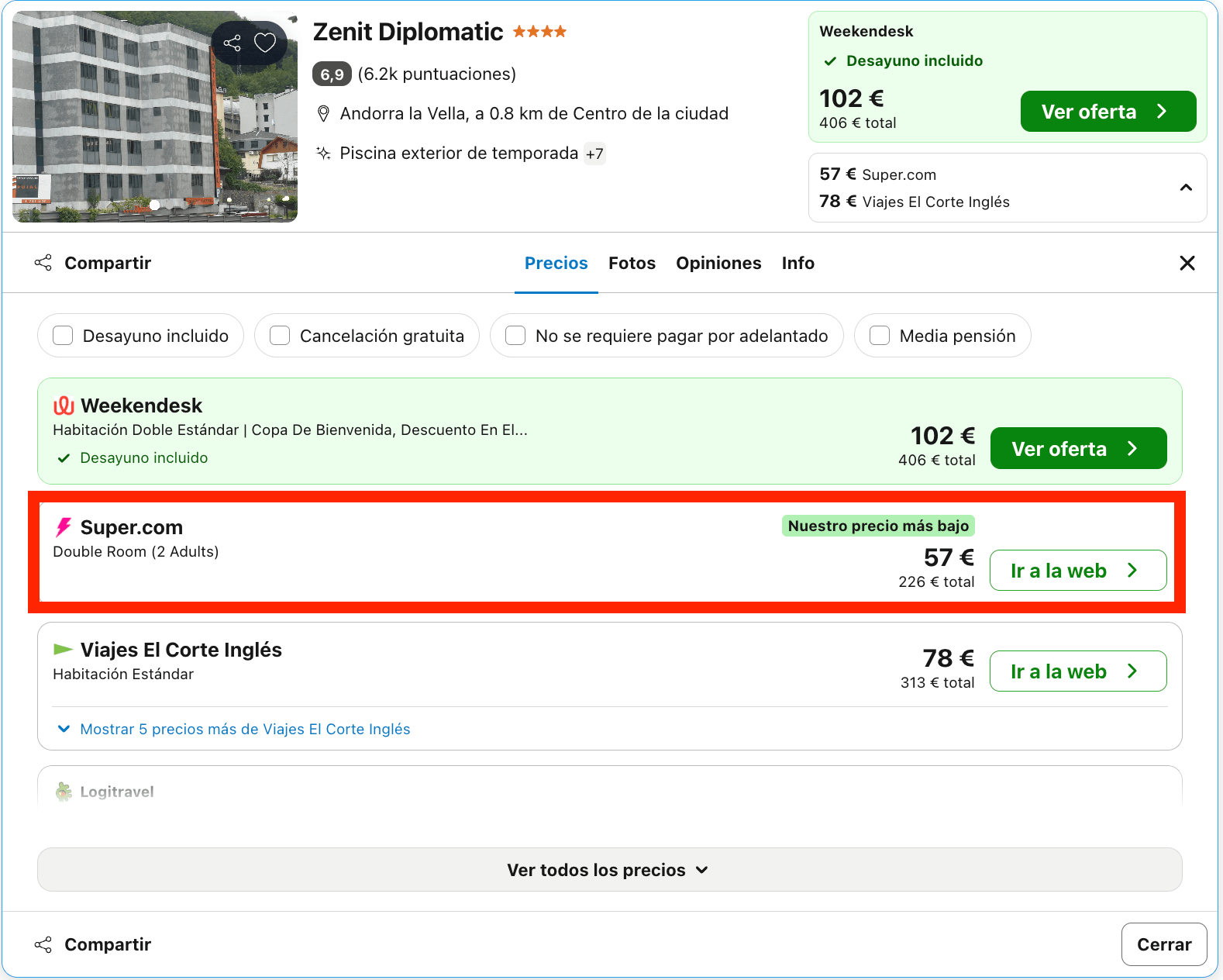 Escapada a Andorra: hotel 4* desde 28€ p.p./noche
