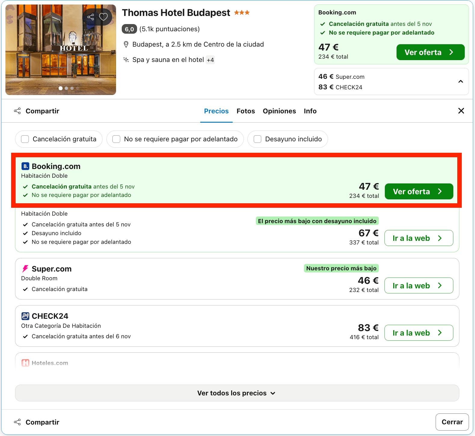 Budapest: vuelos + 5 noches en un hotel con spa desde 167€ p.p.
