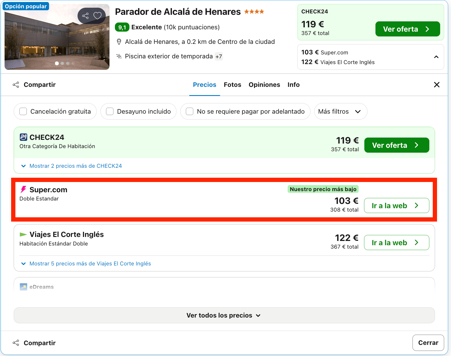 Parador que ocupa un antiguo convento-colegio del siglo XVII desde 51€ p.p./noche