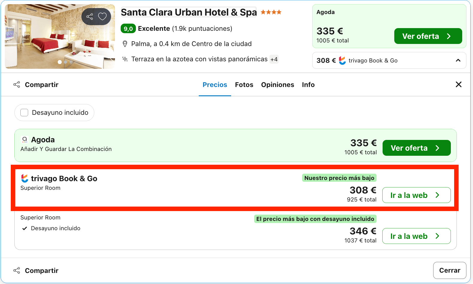 Última hora: hotel boutique 4* en el centro de Palma de Mallorca desde 154€ p.p./noche