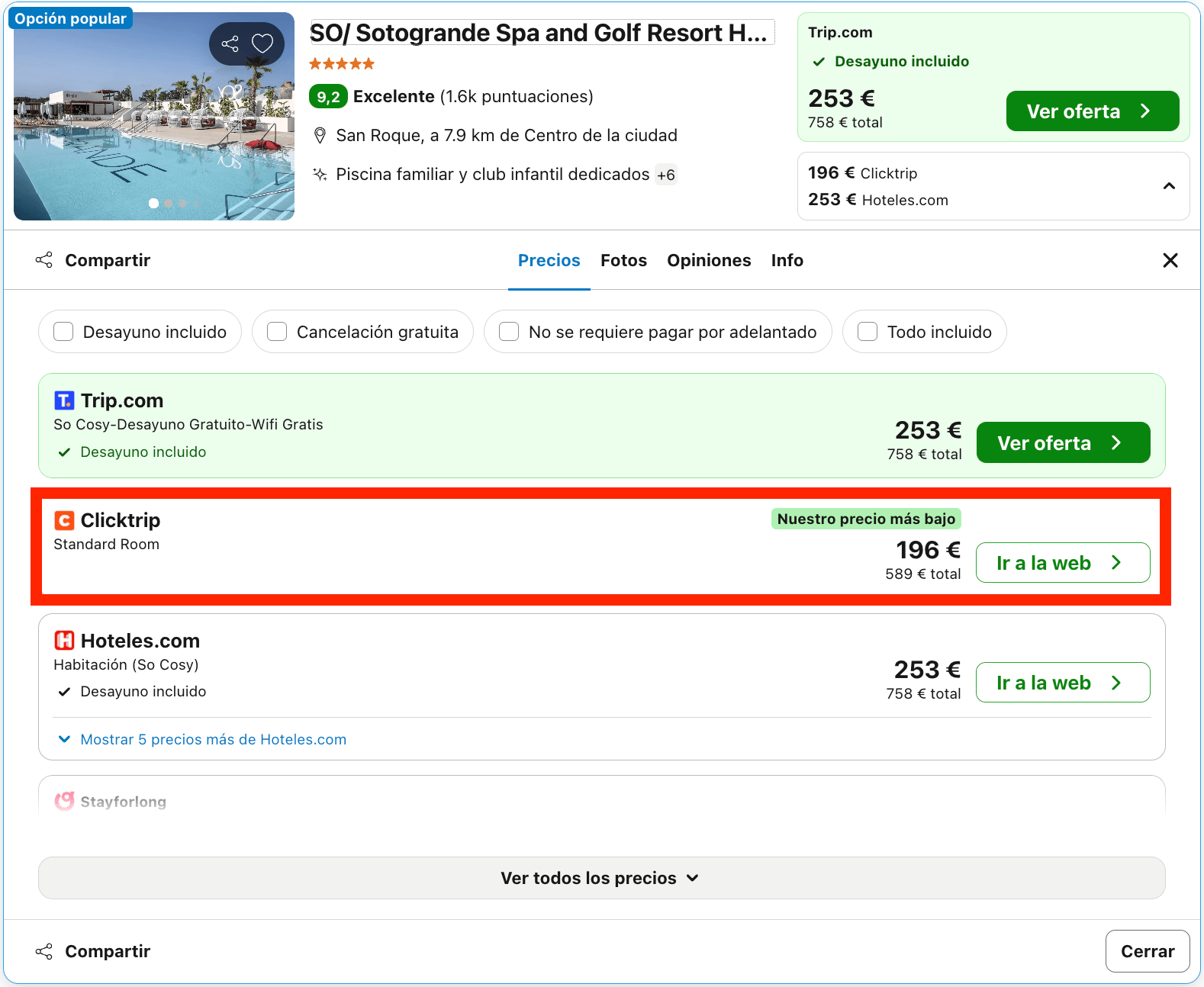 Escapada de lujo en Sotogrande: resort golf & spa 5* con desayuno desde 98€ p.p./noche