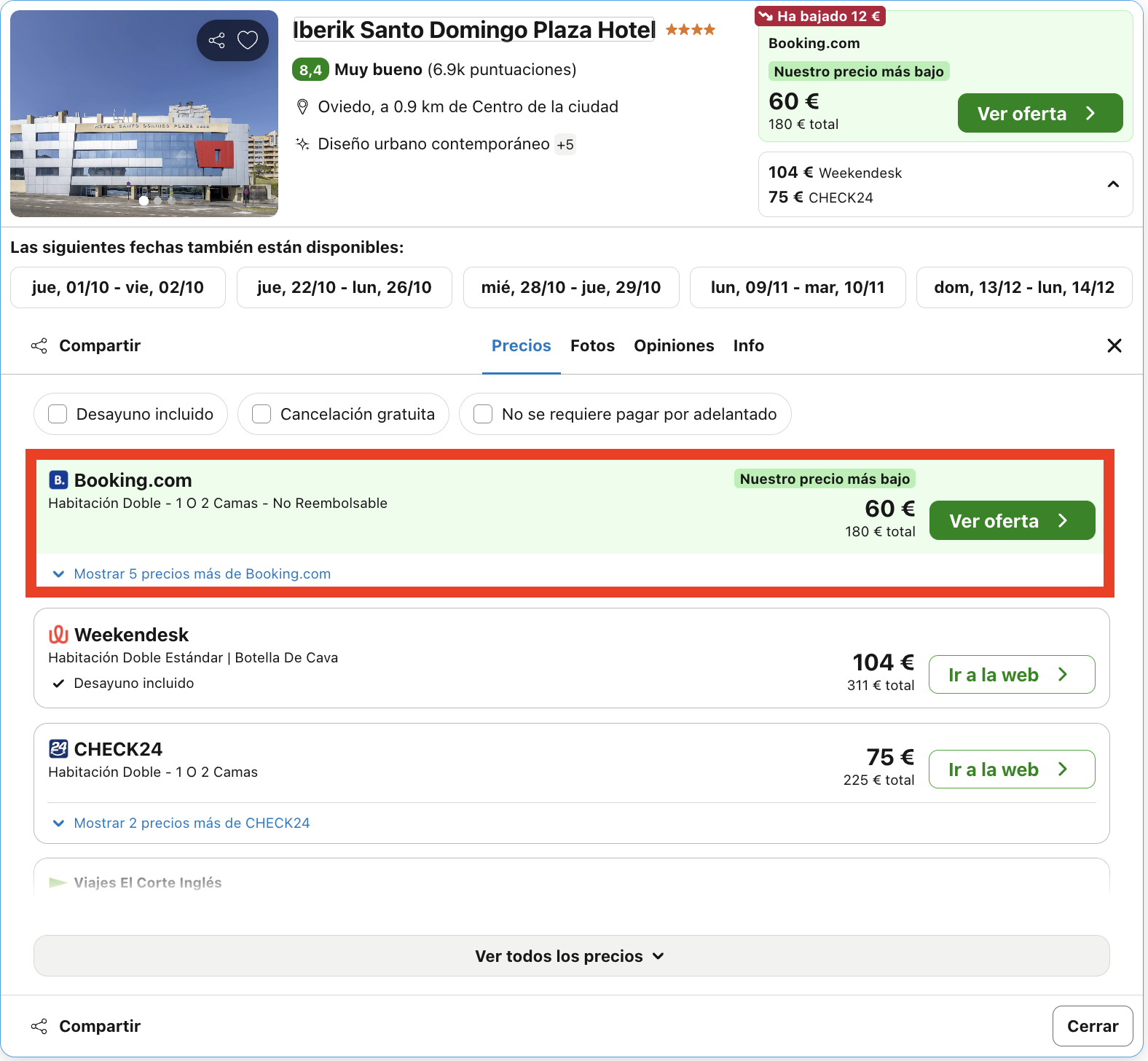 Escapada de última hora: hotel 4* en Oviedo desde 30€ p.p./noche