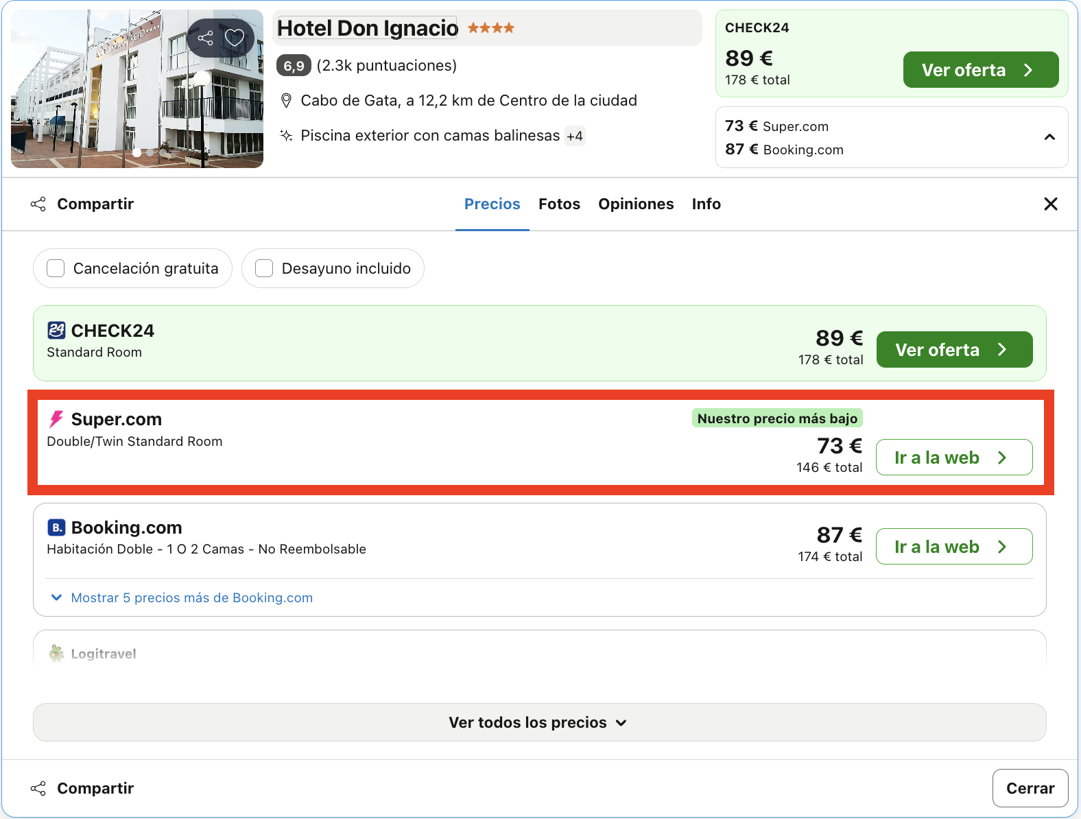 Fin de semana en Cabo de Gata: hotel 4* desde 36€ p.p./noche