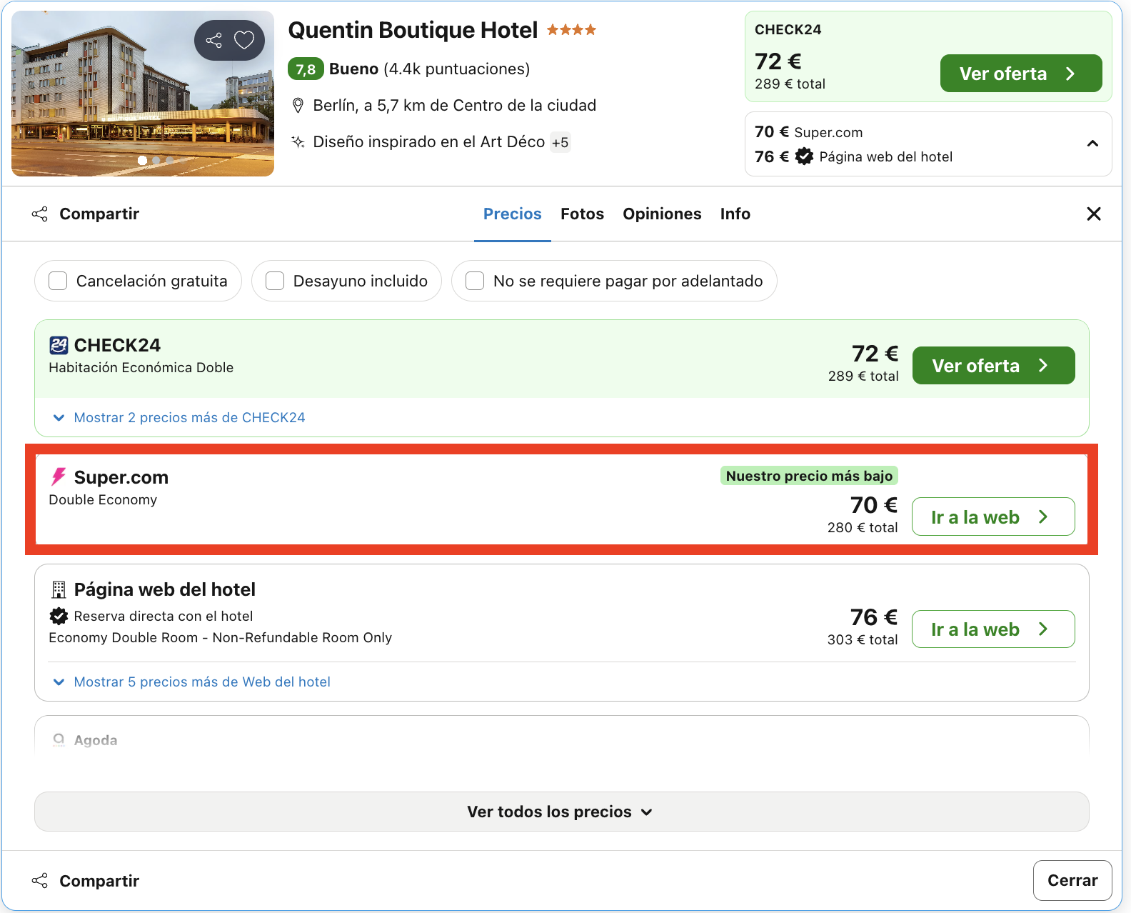 Berlín: vuelos + 4 noches en un hotel 4* desde 201€ p.p.