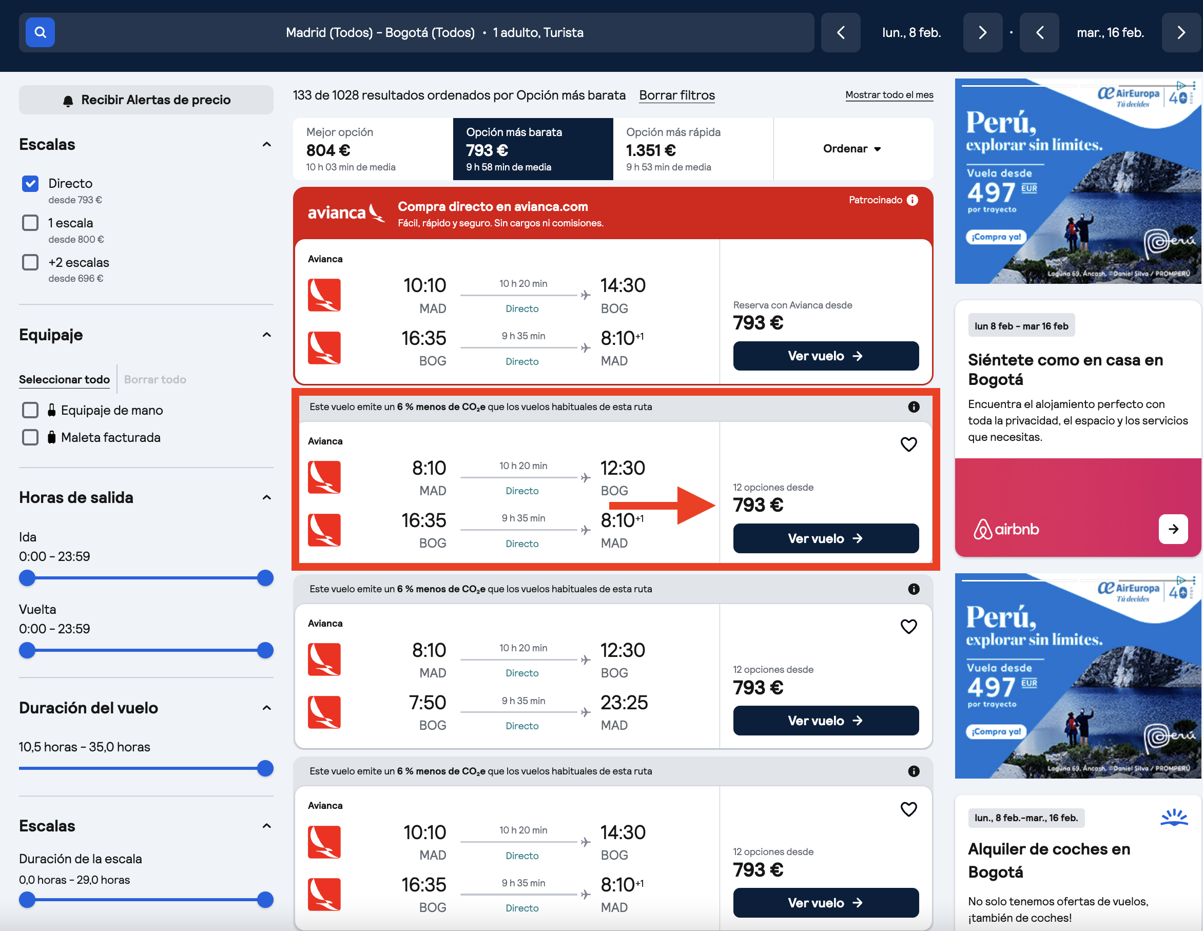 Vuelos directos a Colombia desde solo 793€ ida y vuelta
