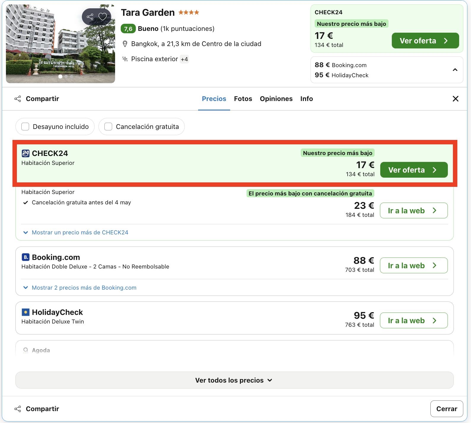 Bangkok, Tailandia: vuelos directos + 8 noches en un hotel 5* desde 587€ p.p.