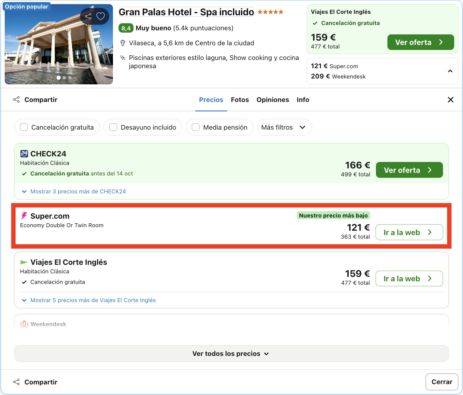 Octubre de lujo en la Costa Dorada: hotel 5* en la playa desde 60€ p.p./noche