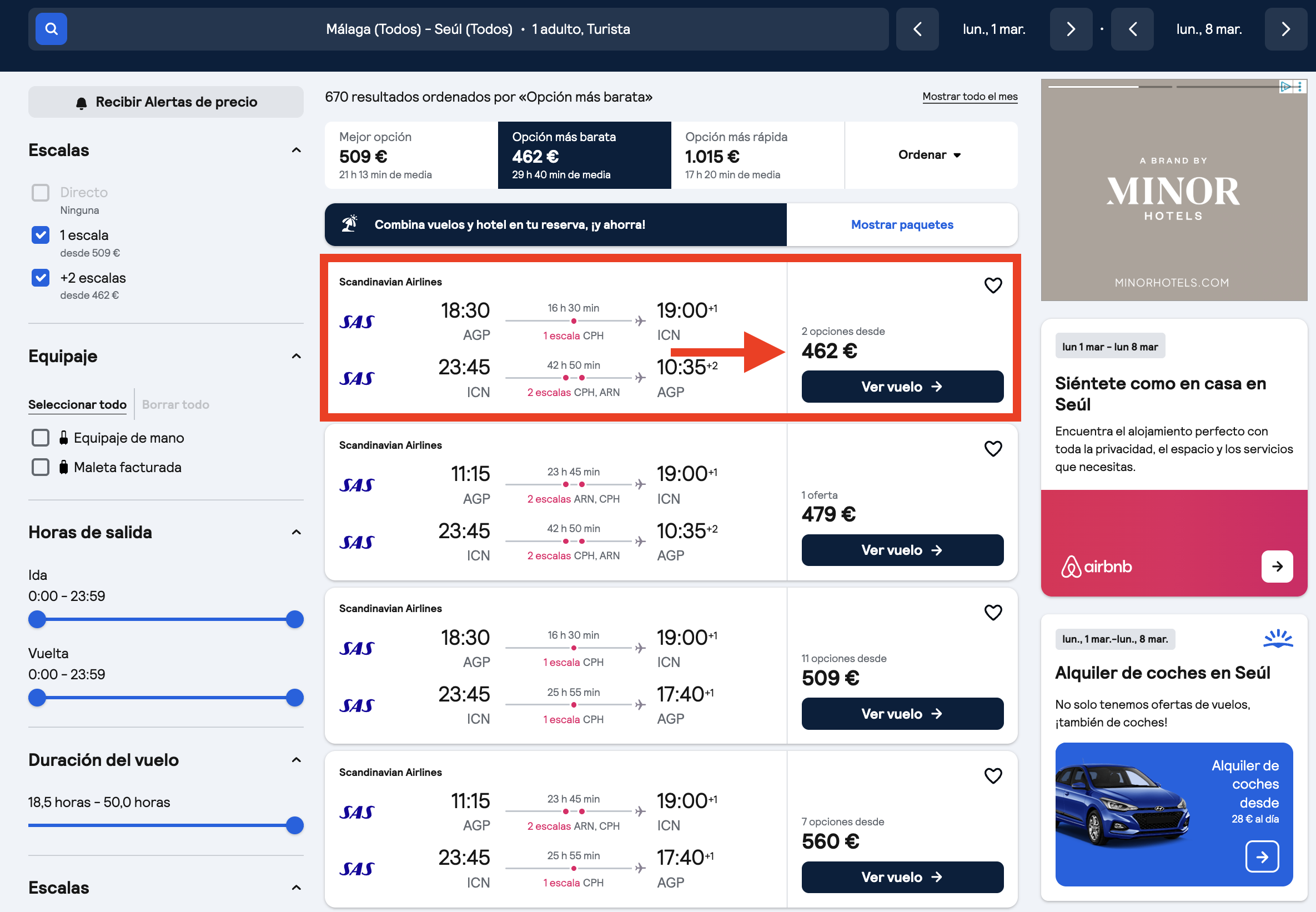 Vuelos a Seúl (Corea del Sur) desde 462€ ida y vuelta