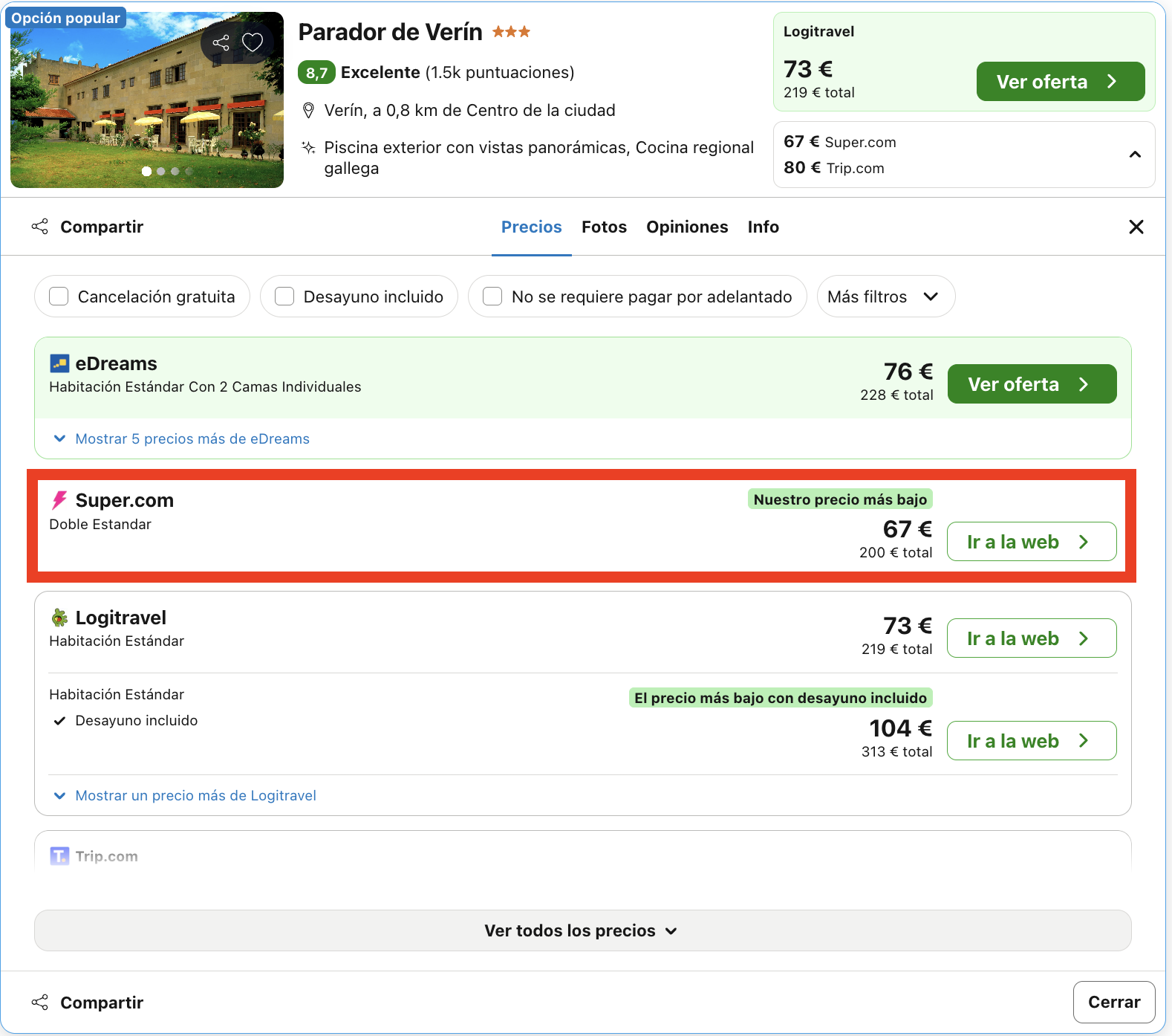 Parador que fue una fortaleza en el siglo XII donde te parecerá estar en la Edad Media desde 33€ p.p./noche