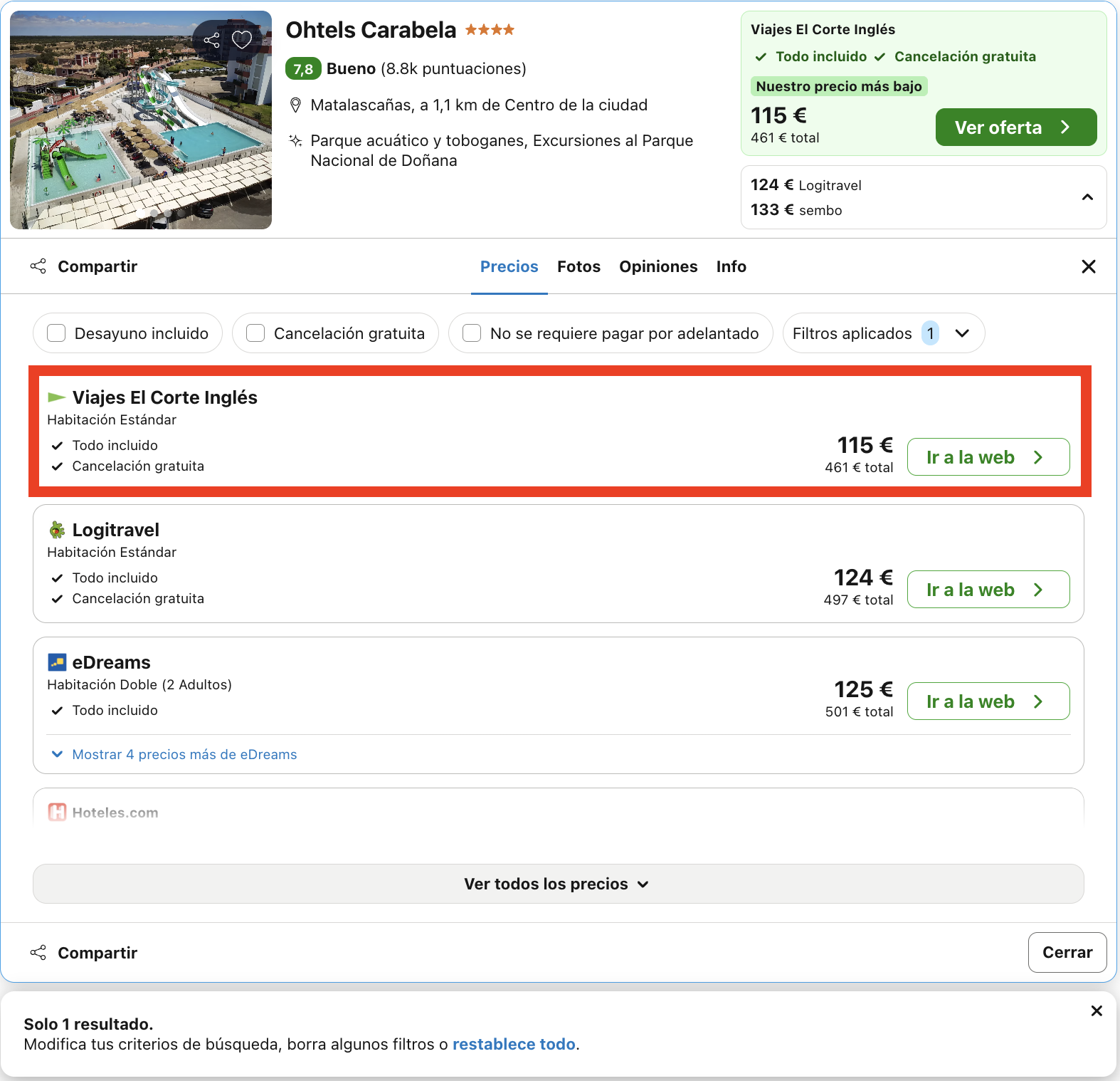 Hotel 4* en Matalascañas con todas las comidas incluidas desde 57€ p.p./noche