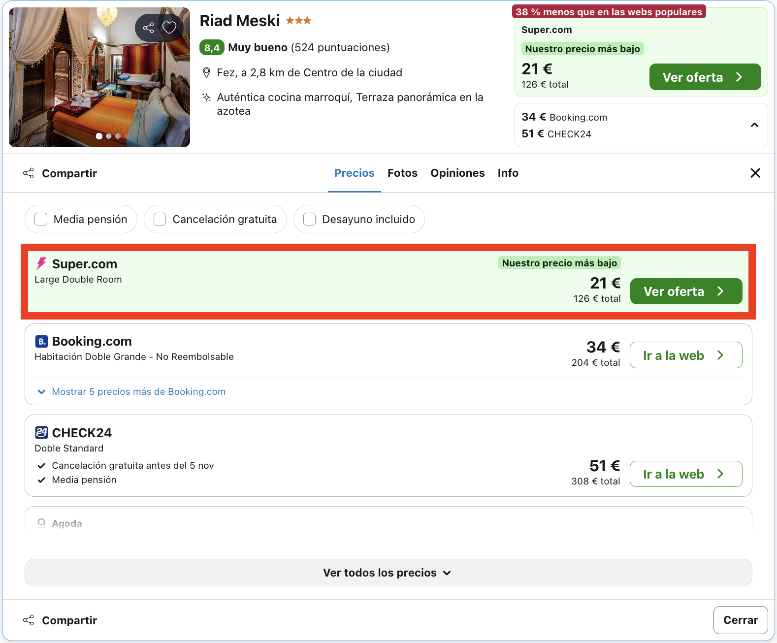 Fez: vuelos + 6 noches en un riad típico marroquí desde 94€ p.p.