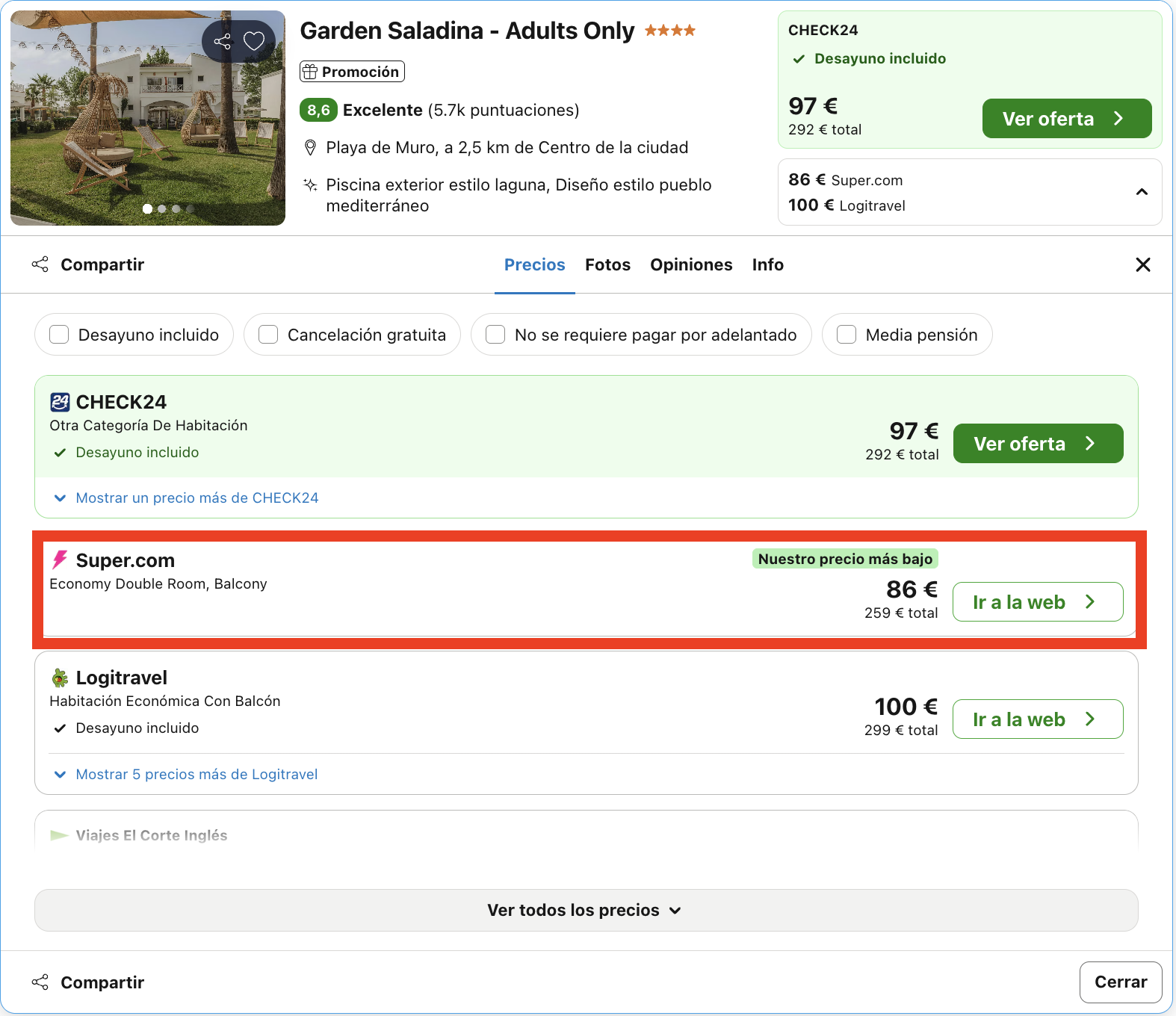Hotel 4* solo para adultos en la paradisíaca Playa de Muro (Mallorca) desde 43€ p.p./noche