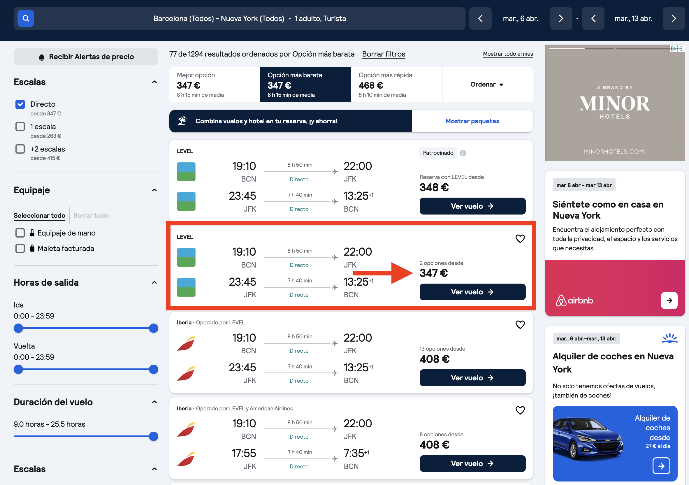 Primavera en Nueva York: vuelos directos desde 347€ ida y vuelta