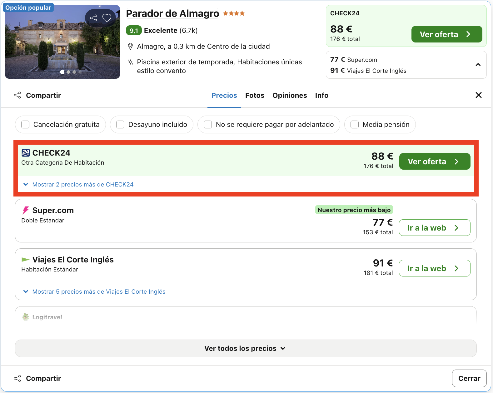 Parador en un antiguo convento del siglo XVI convertido en un hotel con encanto desde 44€ p.p./noche