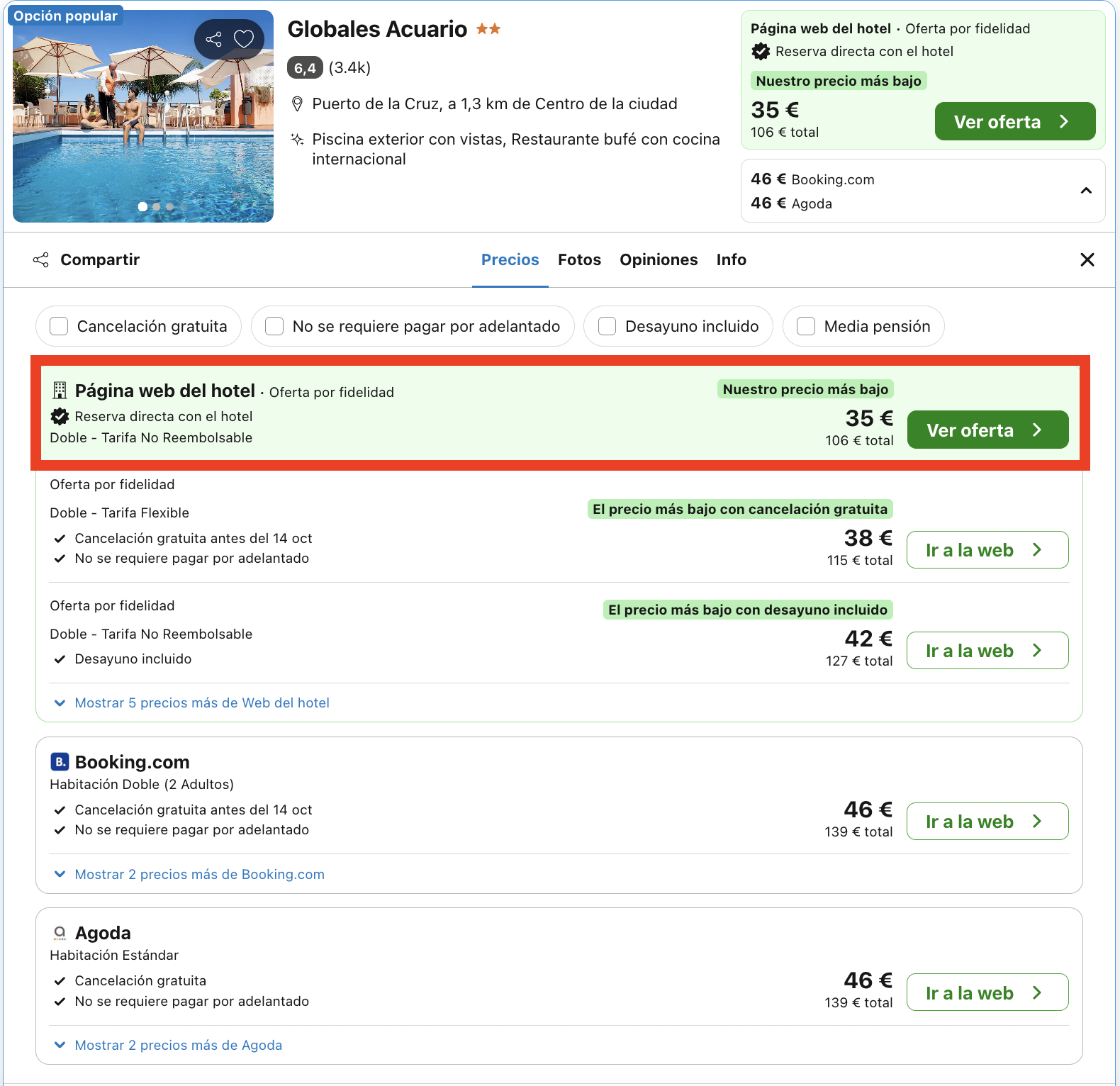 Escapada de última hora: aparthotel a un paso de la playa en Puerto de la Cruz desde 17€ p.p./noche