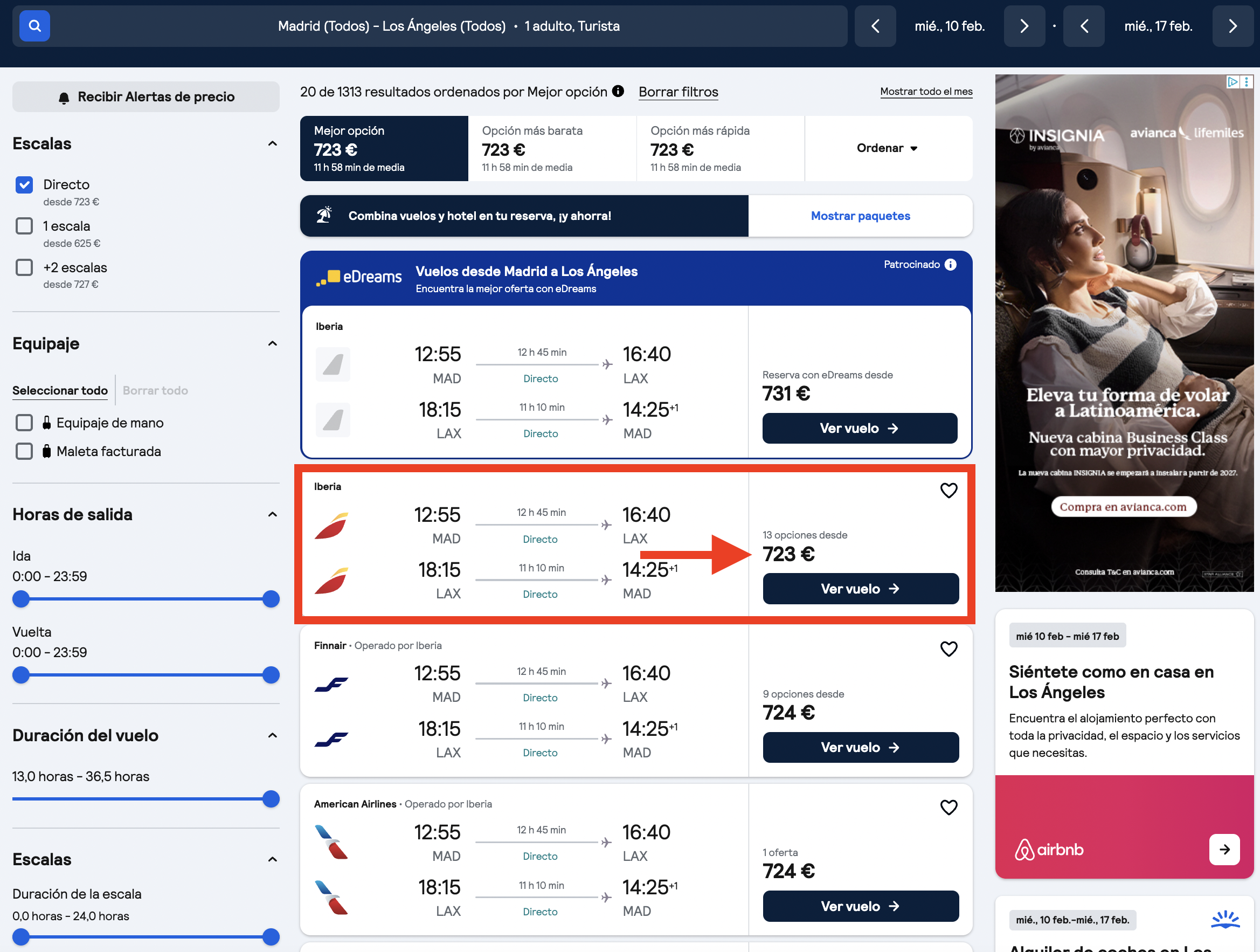 Vuelos directos a California, Estados Unidos desde 723€ ida y vuelta