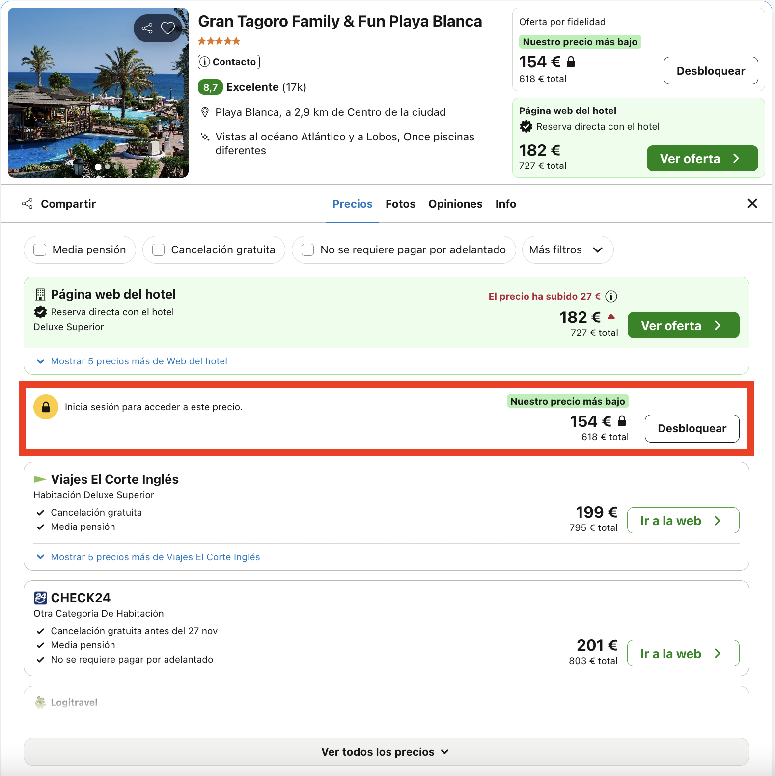 Puente de diciembre de lujo en Lanzarote: resort 5* desde 77€ p.p./noche